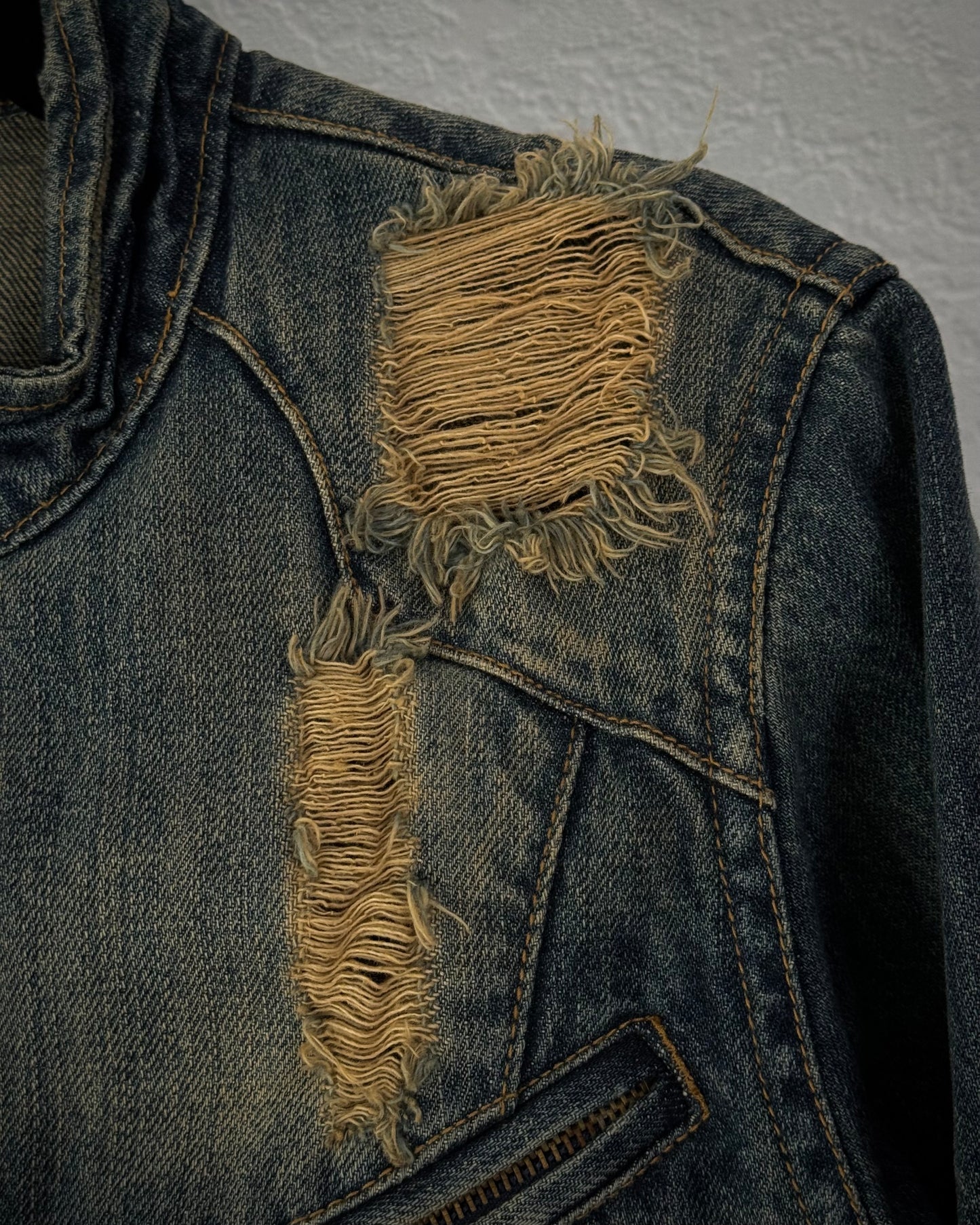 Midas Mud Wash Distressed Denim Jacket