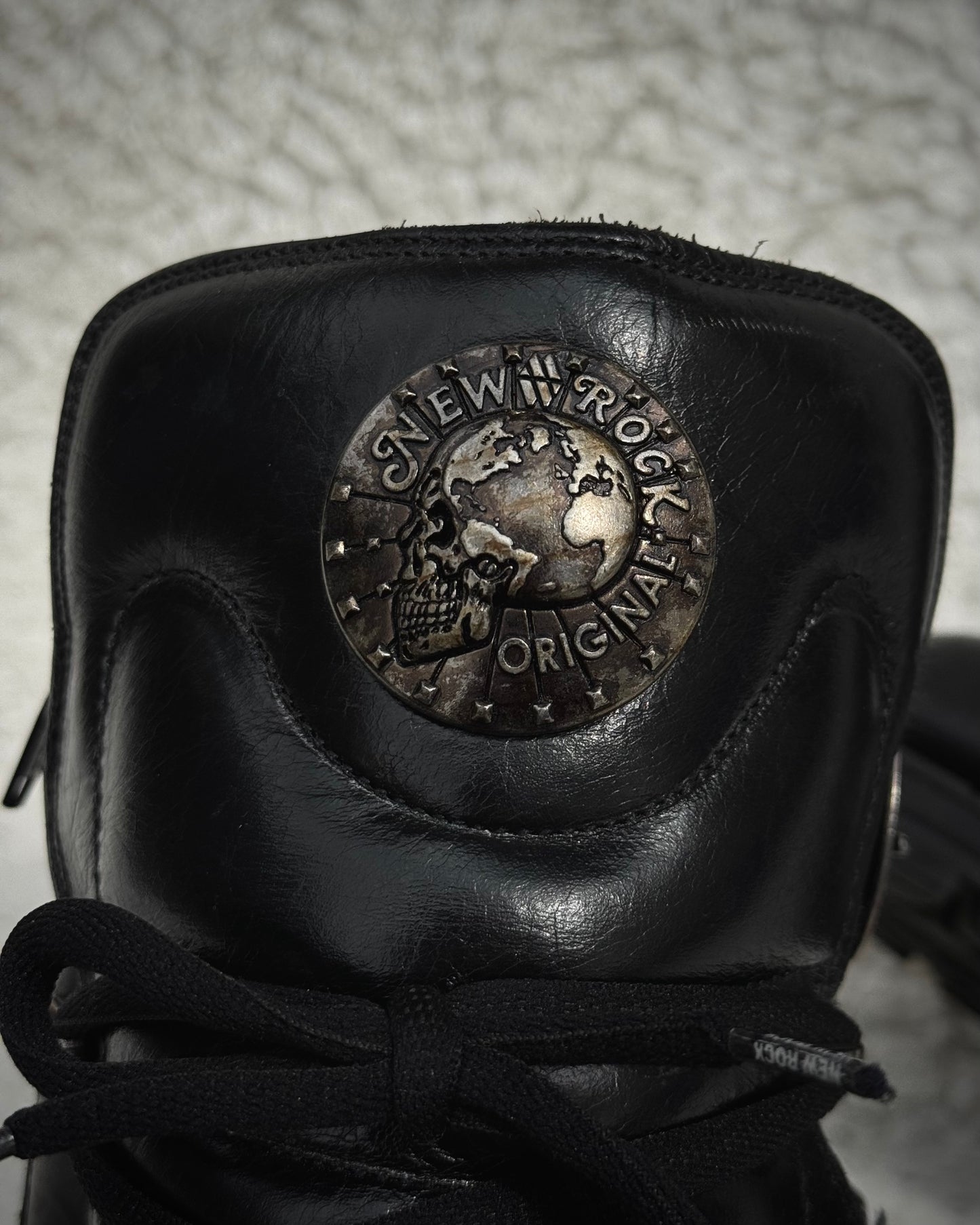 New Rock Steel Heel Leather Boots
