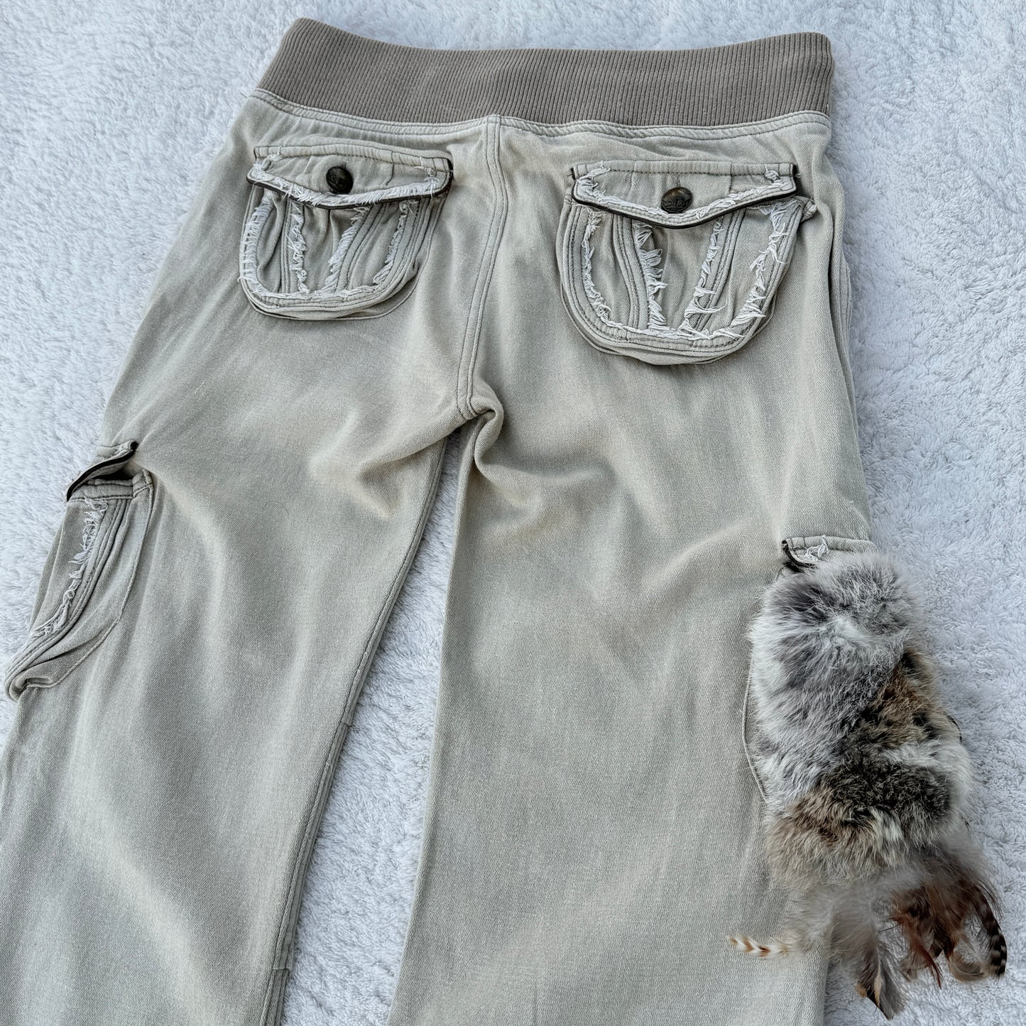 G.O.A Fur & Feather Pocket Flared Cargo Pants