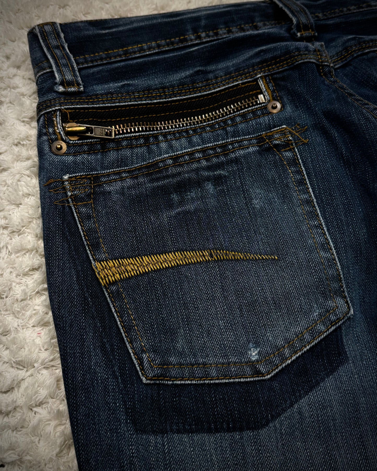 Edge Rupert Vintage Zippered Flared Jeans