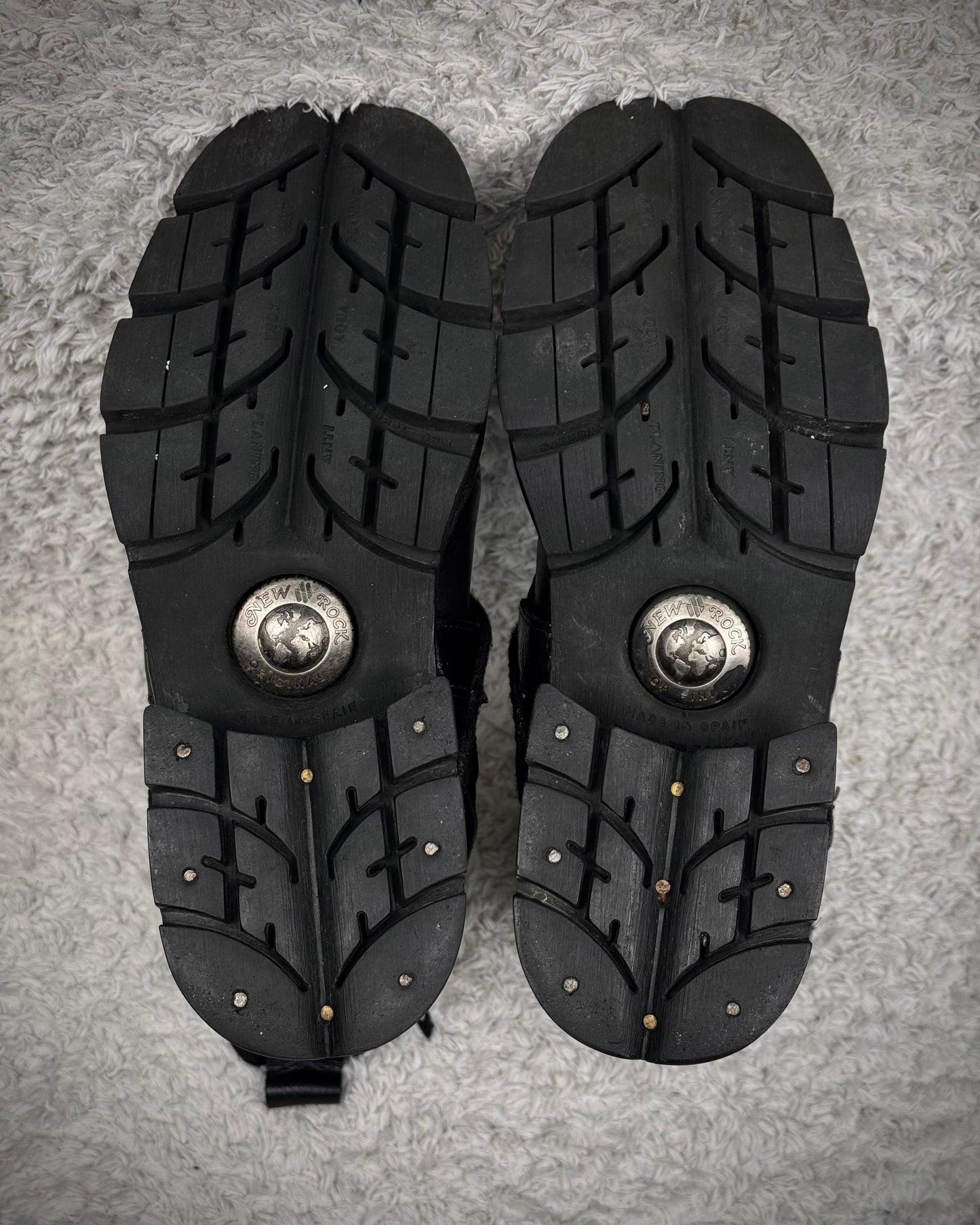 New Rock Steel Heel Leather Boots