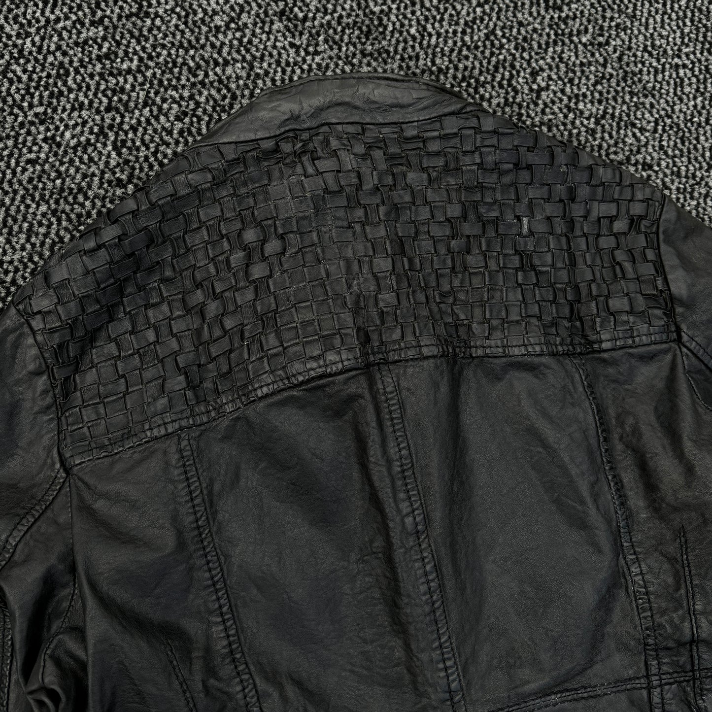 Tigha Quilted Sheepskin Leather Jacket