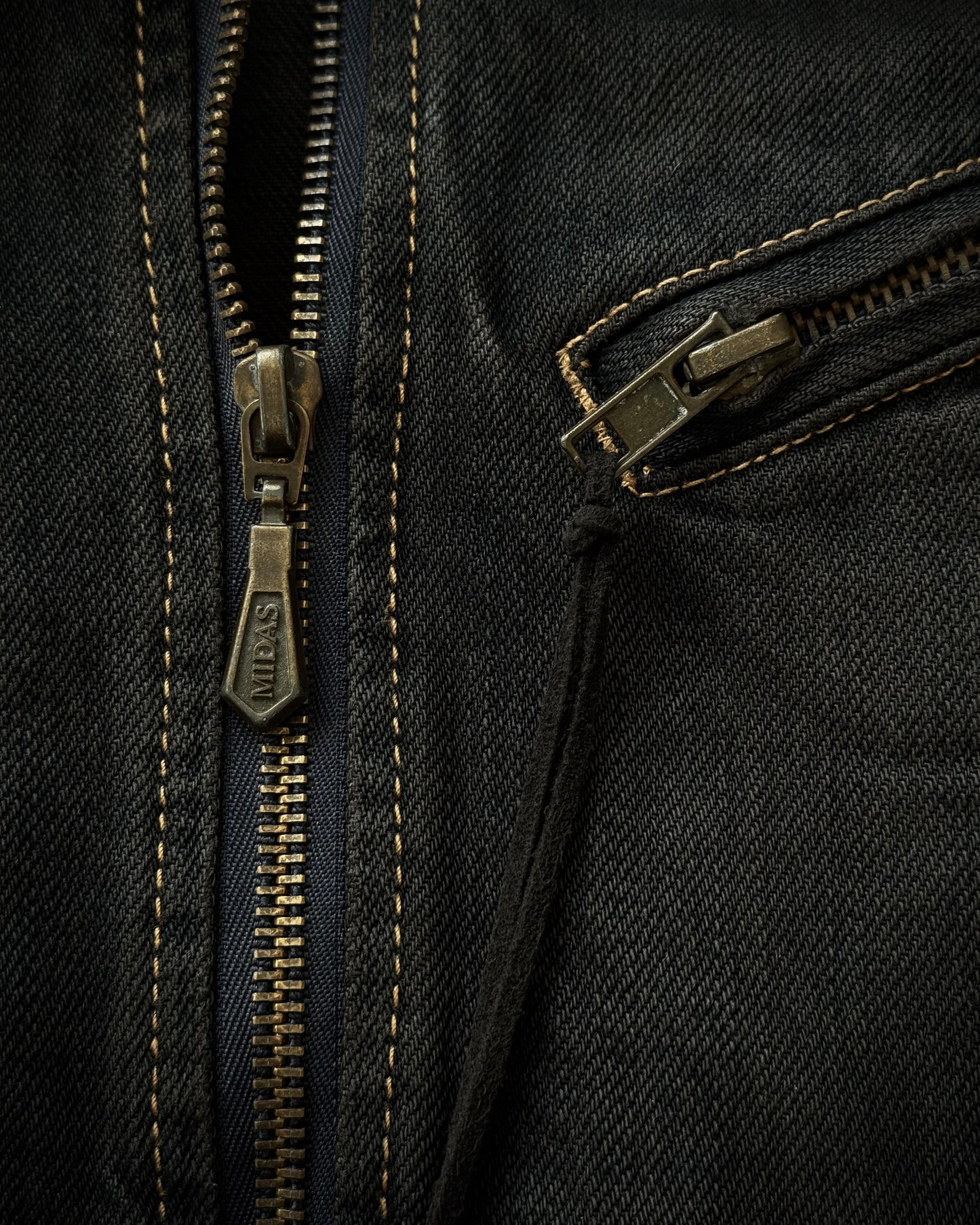Midas Fur Distressed Denim Jacket