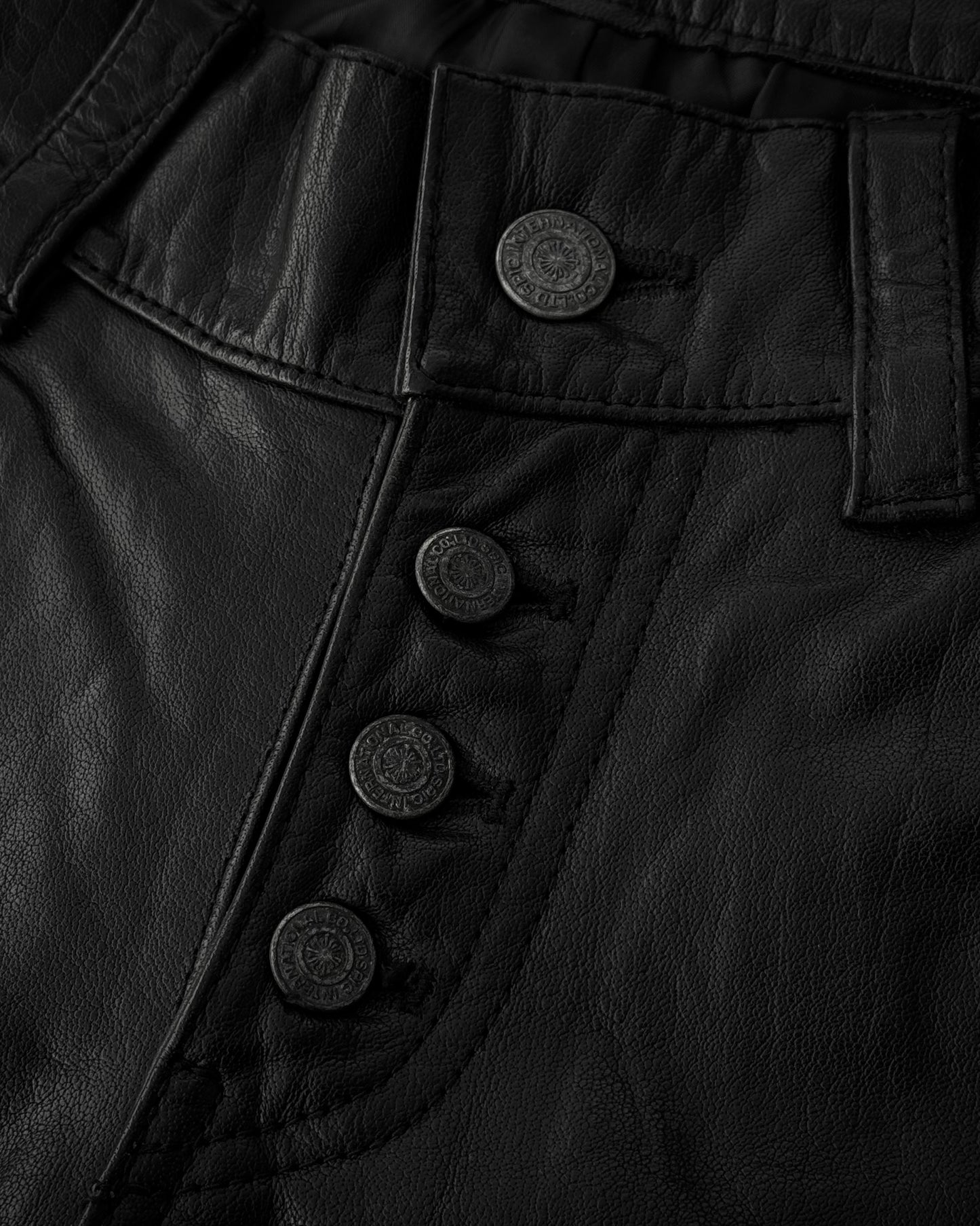 Tornado Mart Cowhide Leather Flared Pants