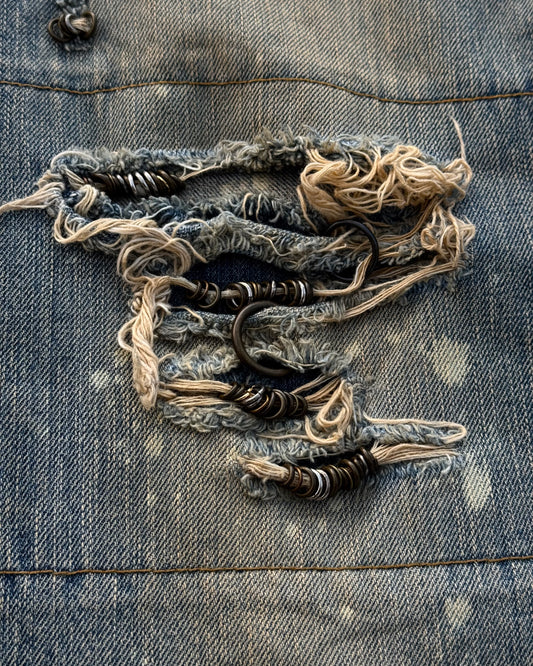 IfSixWasNine Pierced Mud Max Flared Jeans