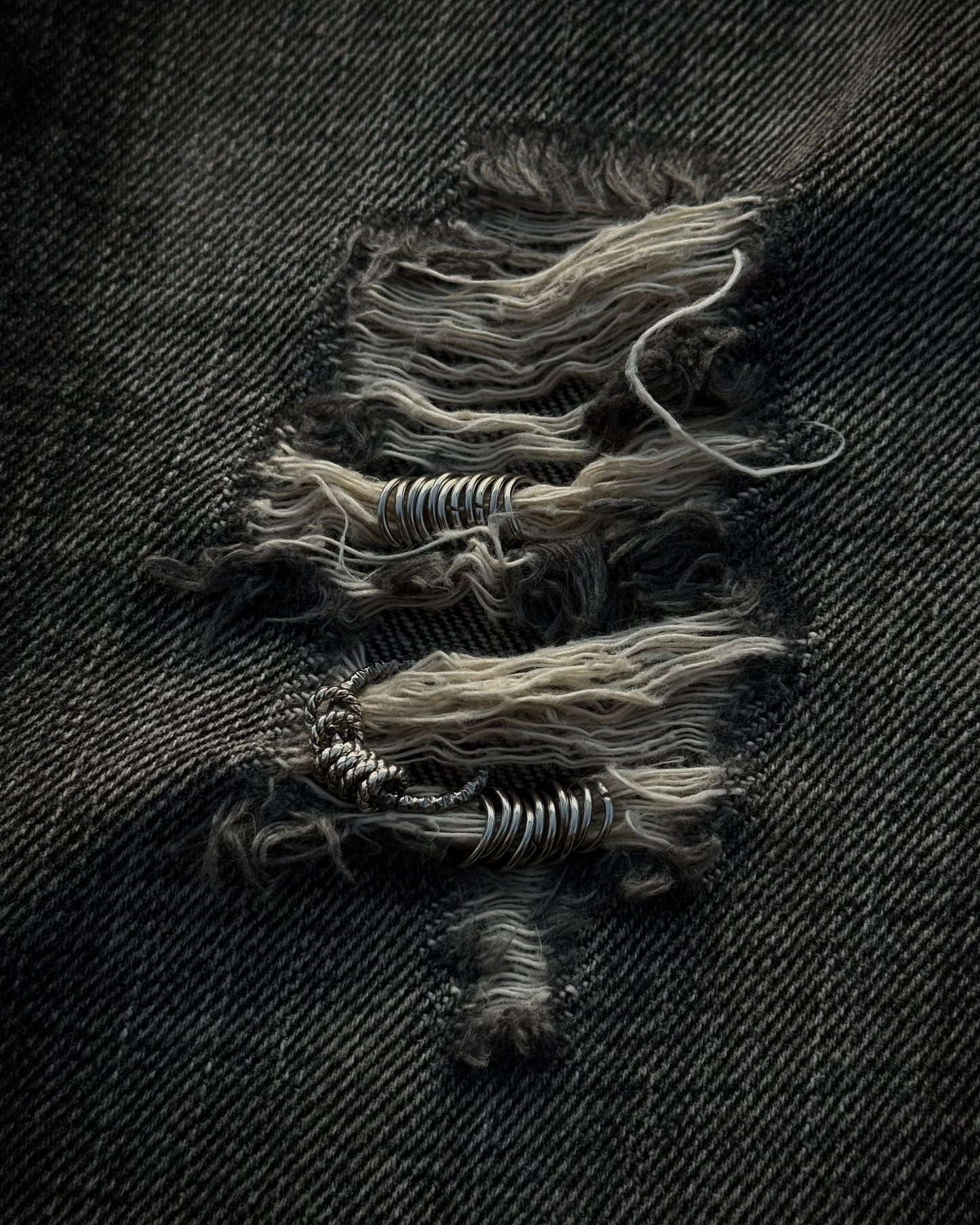 Varosh Pierced Distressed Flared Jeans