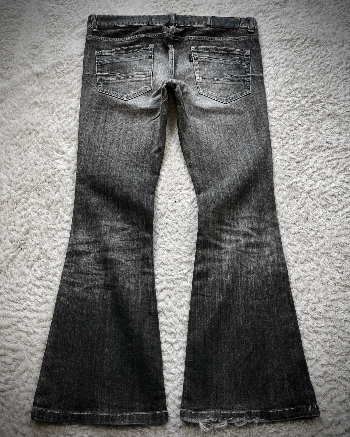 Tornado Mart Clawmarks Washed Flared Jeans
