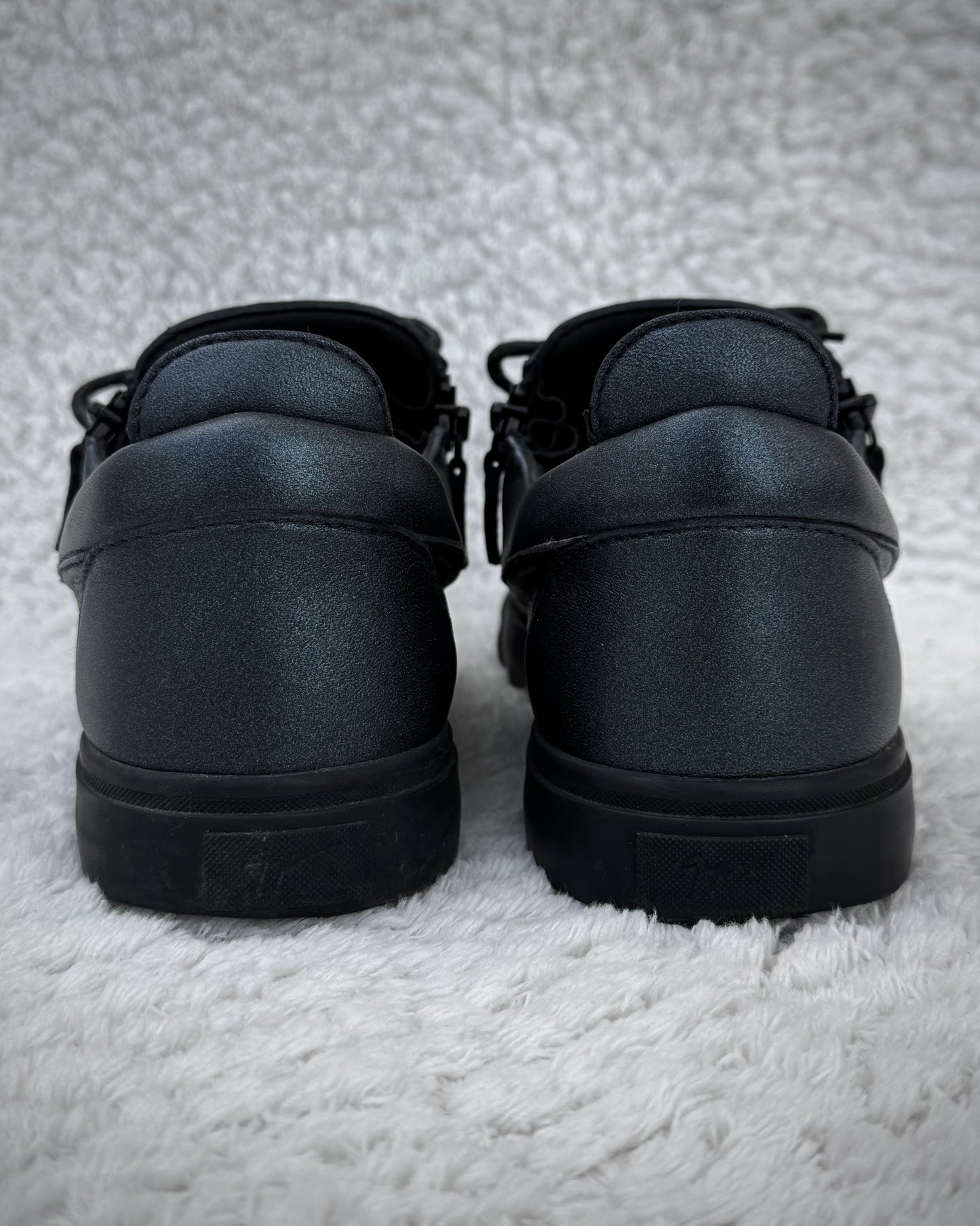 Giuseppe Zanotti Metallic Teal Zippered Sneakers