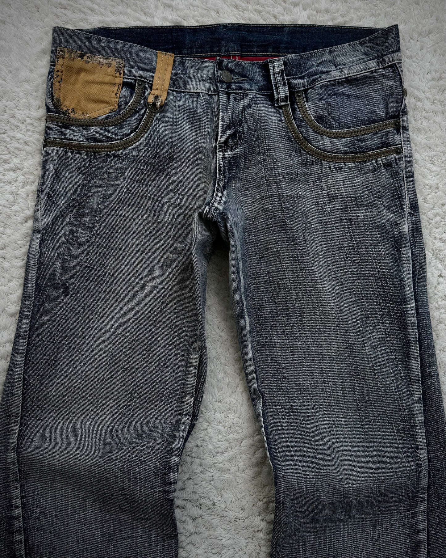 Tornado Mart Decorated Spiral Flared Jeans