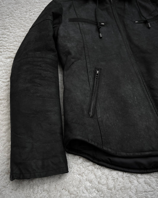 5351 Pour Les Hommes Hooded Sheepskin Leather Jacket