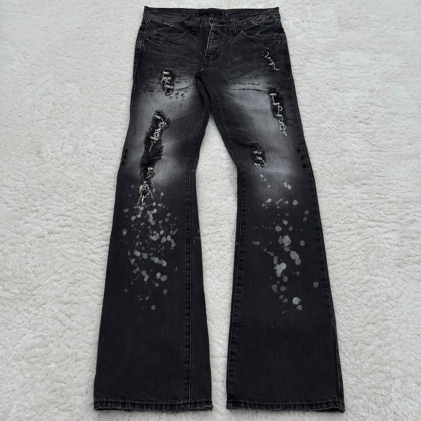 Fuga Pierced & Studded Bootcut Jeans