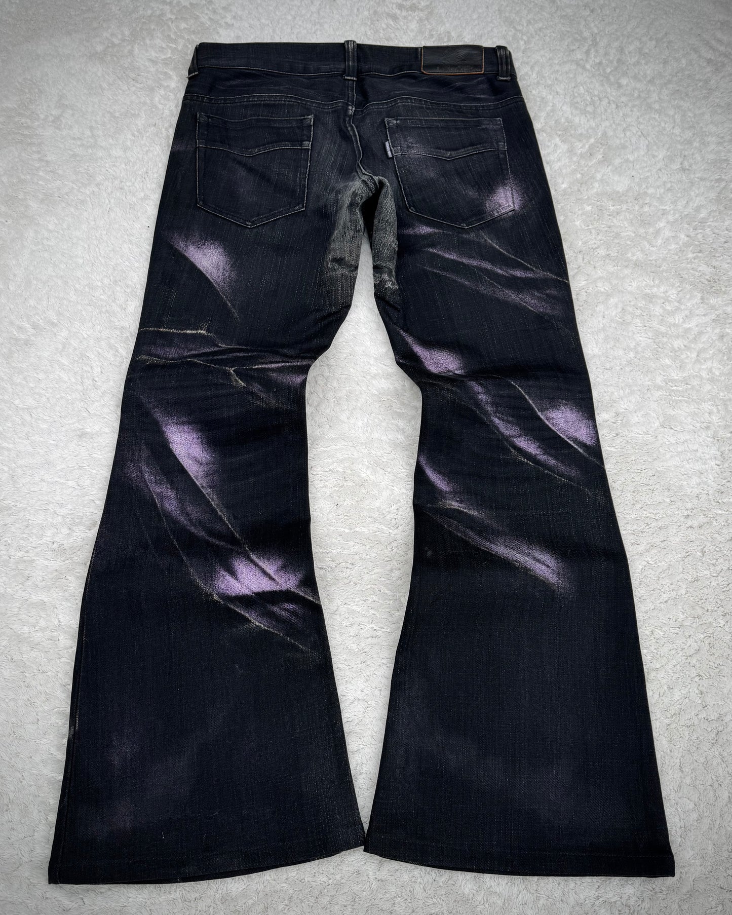 Tornado Mart Purple Washed Flared Jeans