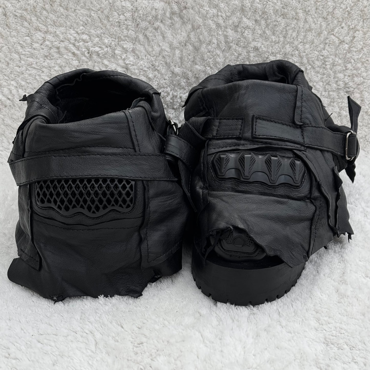 Yasuyuki Ishii Layered Leather Armor Combat Boots