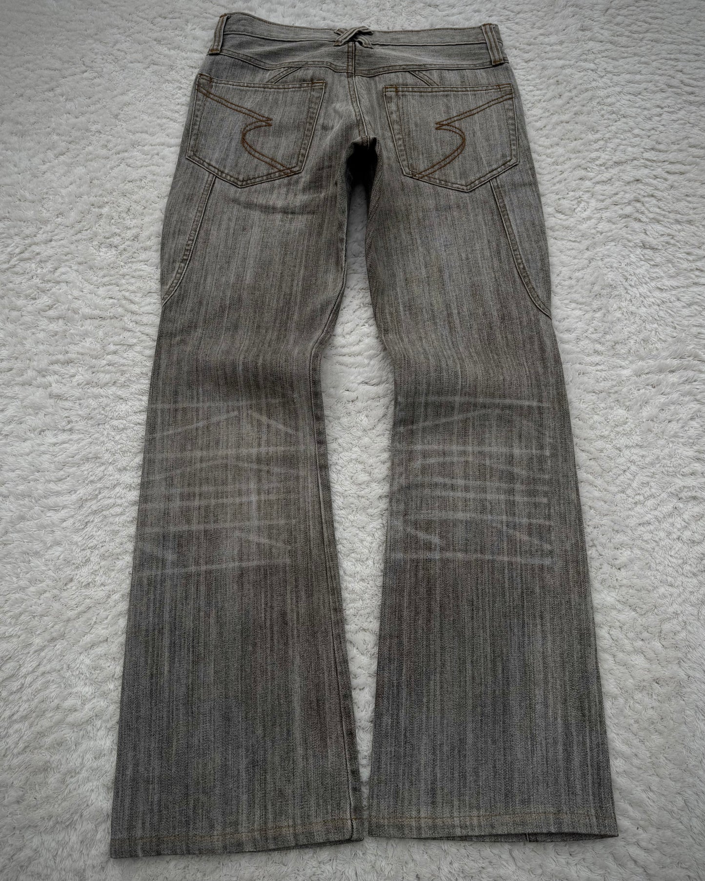 Semantic Design Python Detailed Earthy Bootcut Jeans