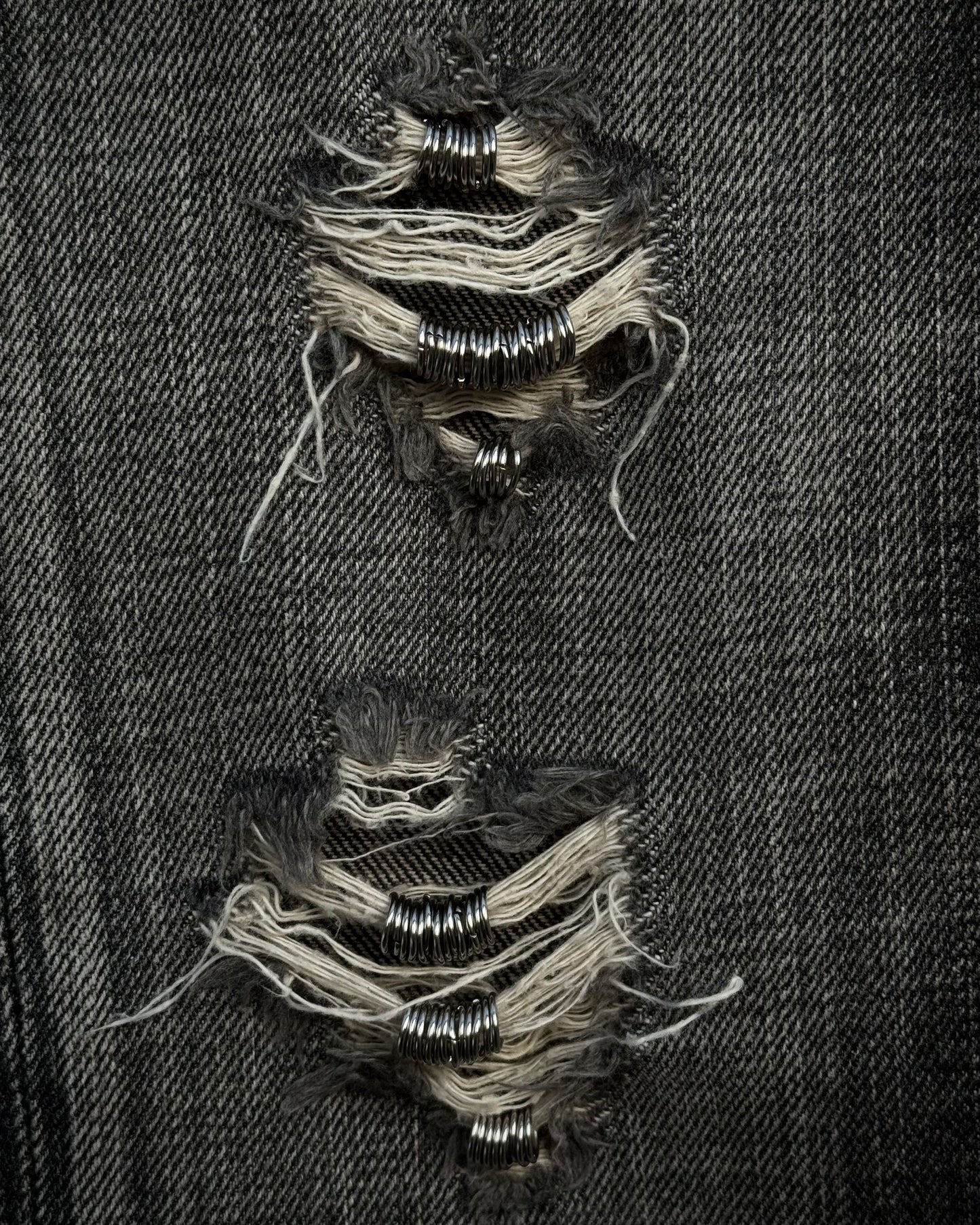 Varosh Pierced Distressed Flared Jeans