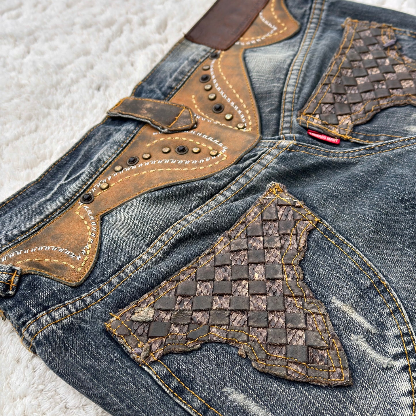 Tornado Mart Western Studded Flared Jeans
