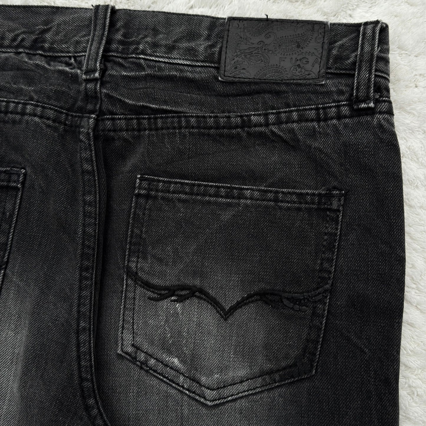 Fuga Pierced & Studded Bootcut Jeans