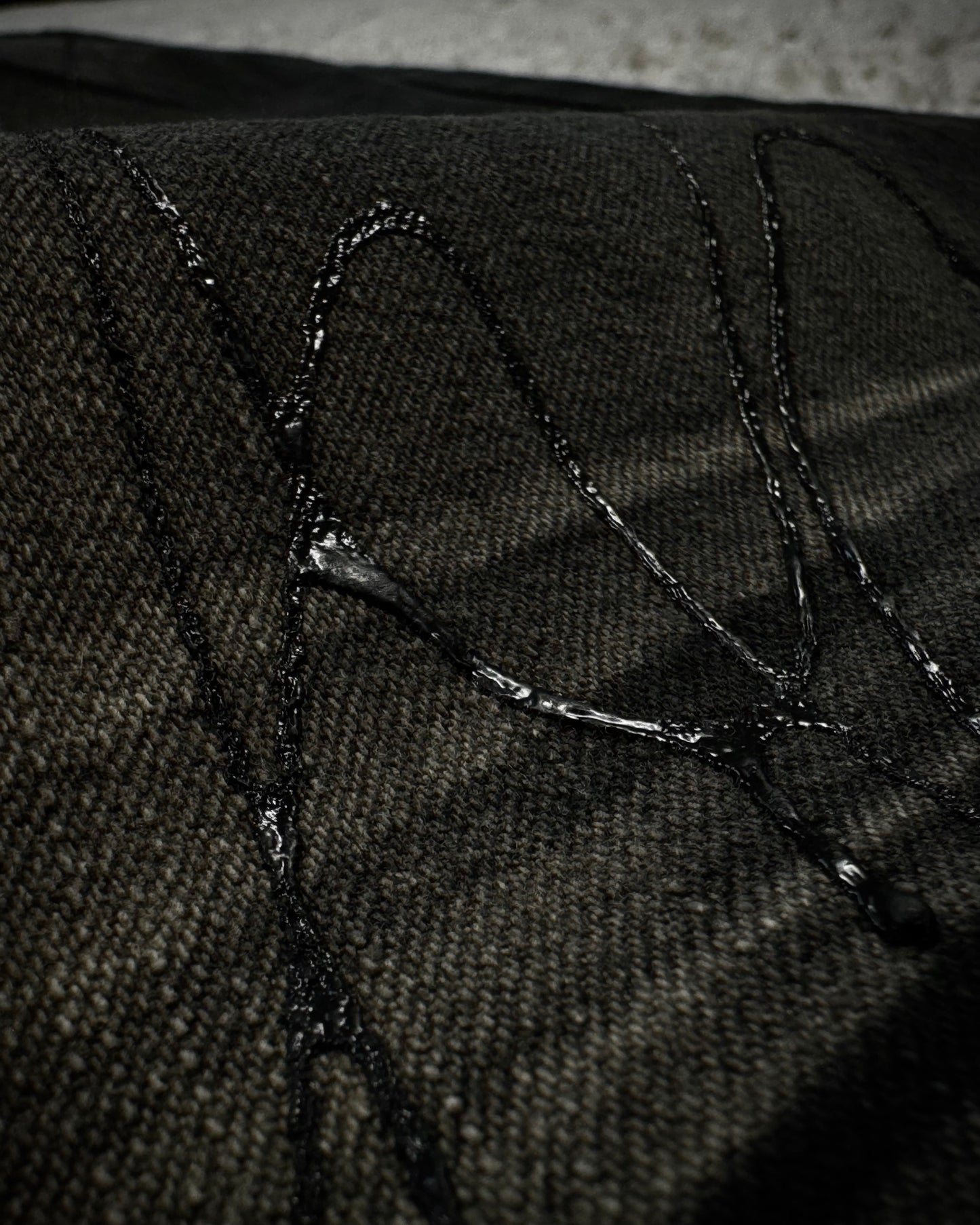 Xfrm Whiskered Paint Splatter Studded Flared Jeans