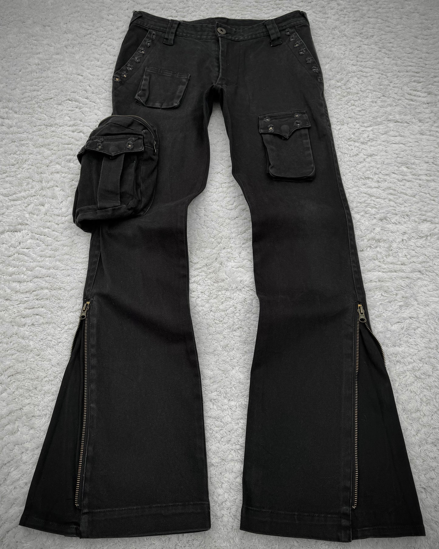 Semantic Design Studded Flared Cargo Pants