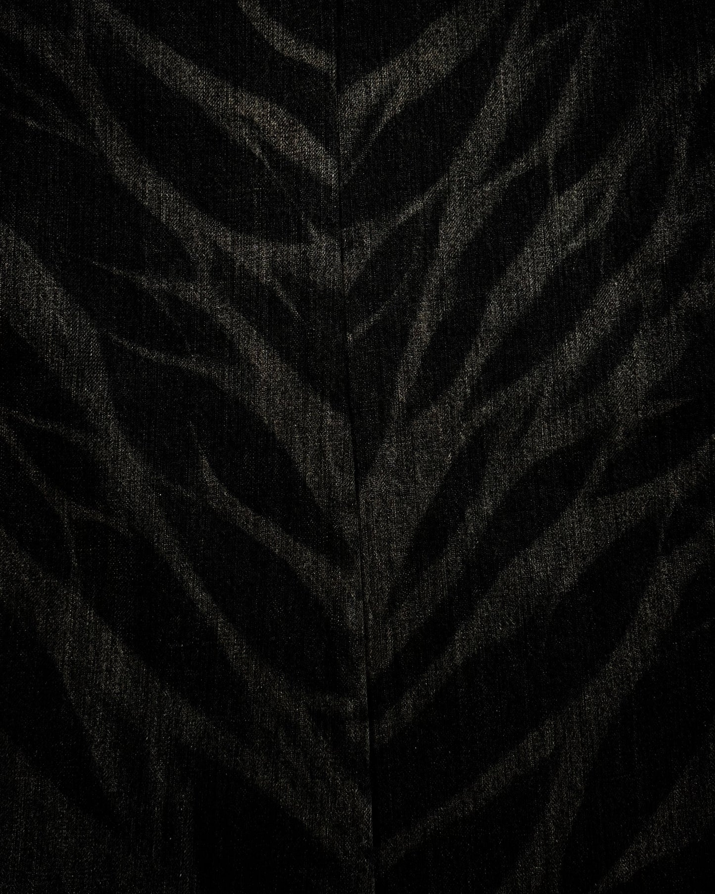 Philodox Fringed Zebra Washed Flared Jeans