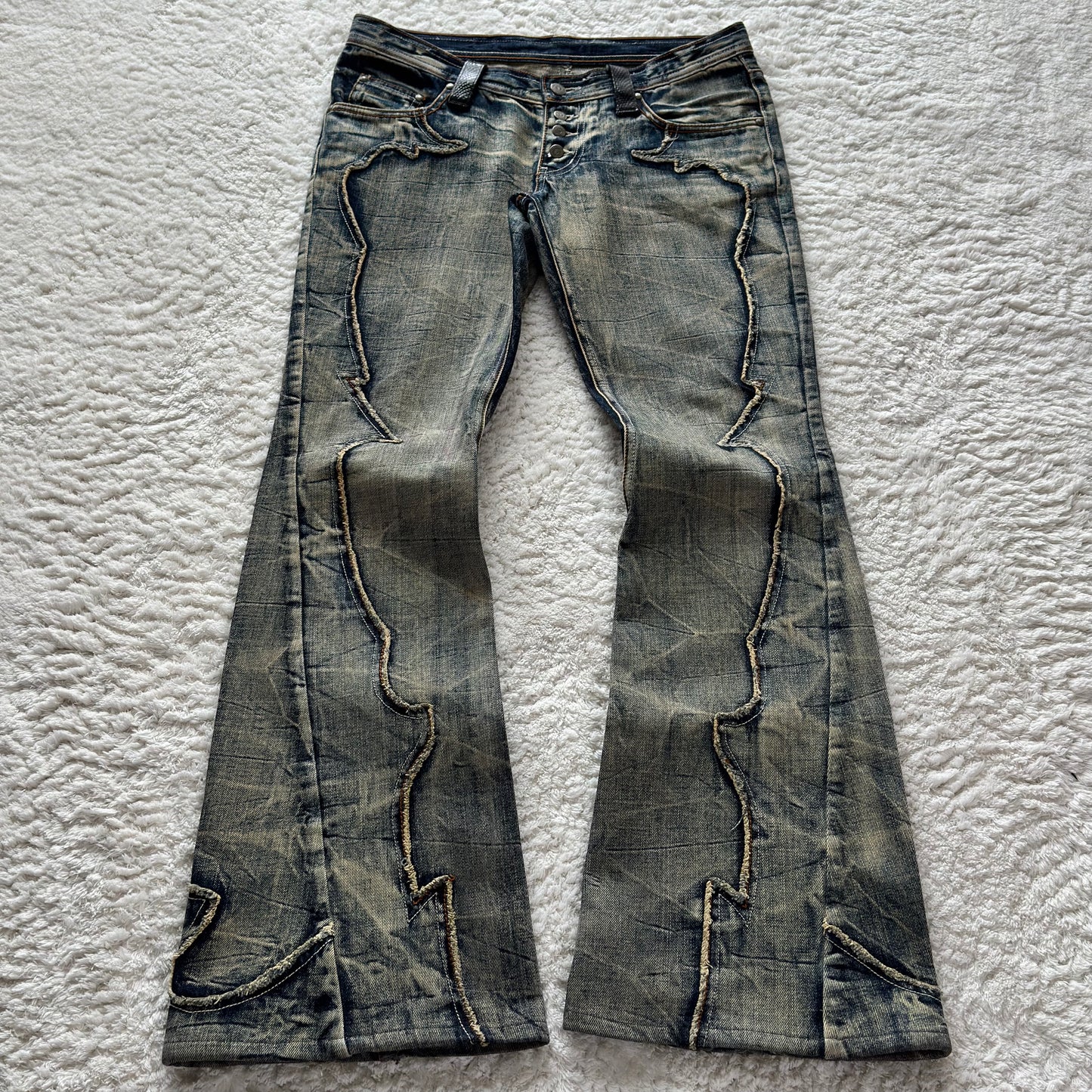 Tornado Mart Python Arc Flared Jeans