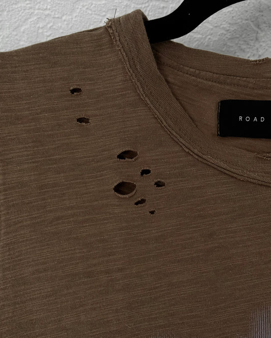 Road Distressed Ghost Face Tank Top