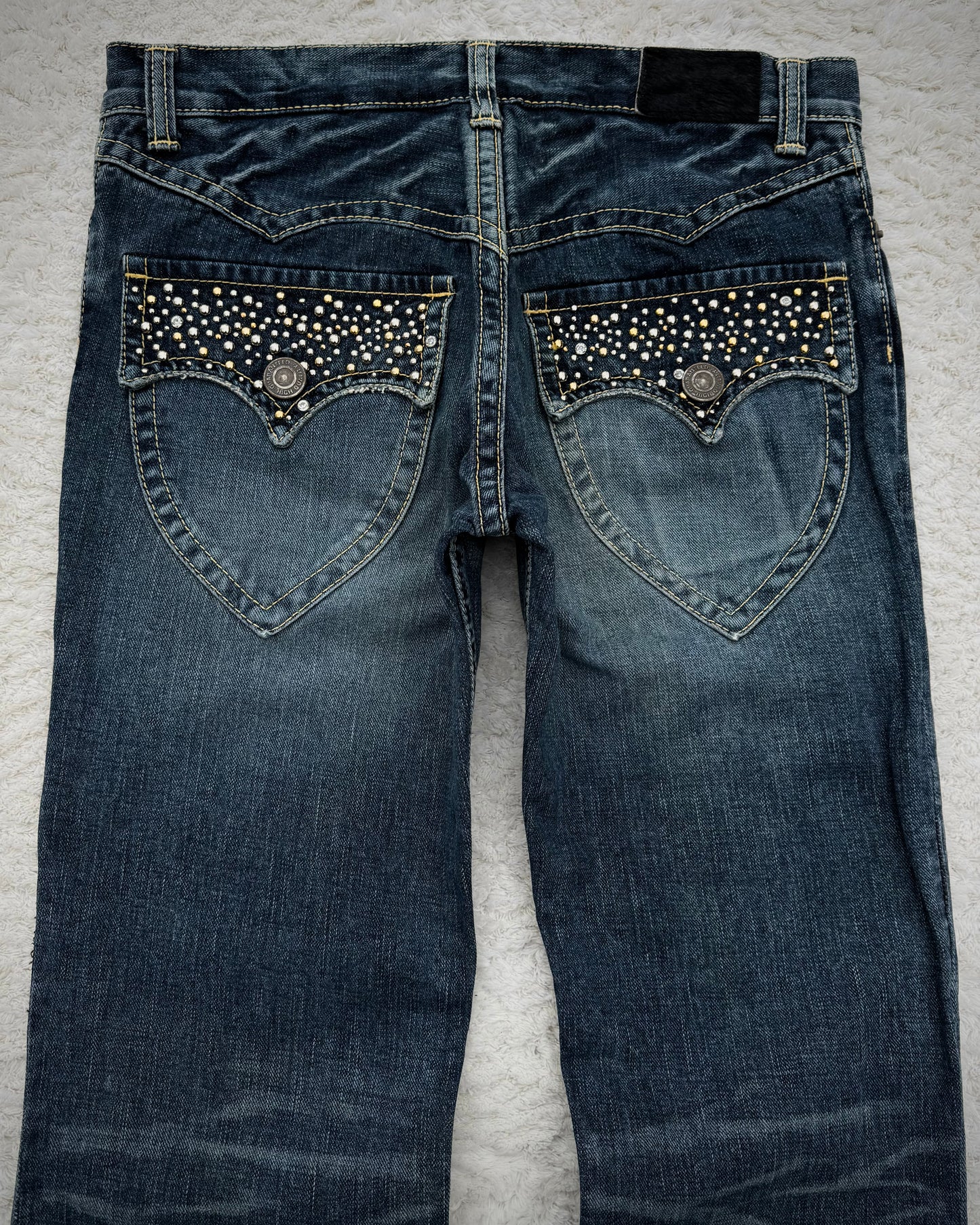 Irish Western Studded Repaired Distressing Jeans