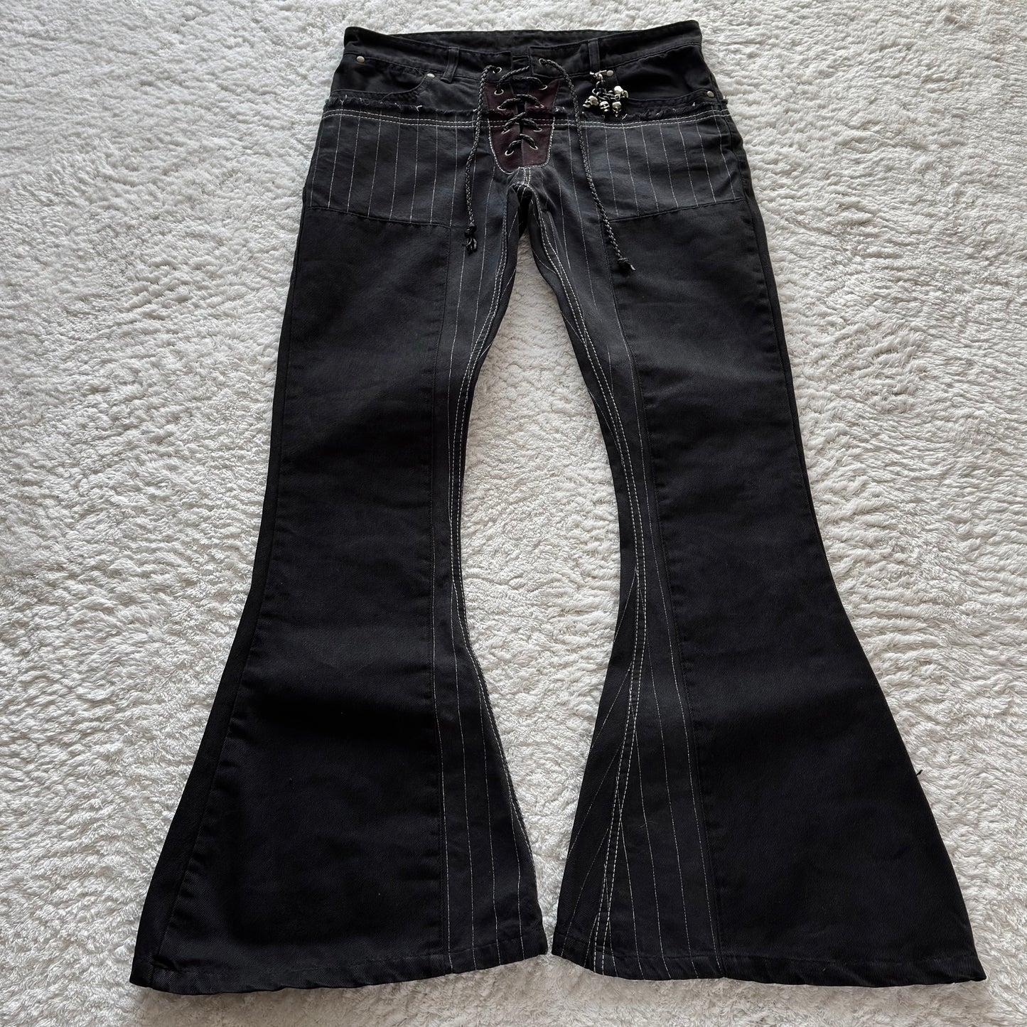 Offbrand Sera Tuxedo Lace-Up Bell Bottom Flared Pants