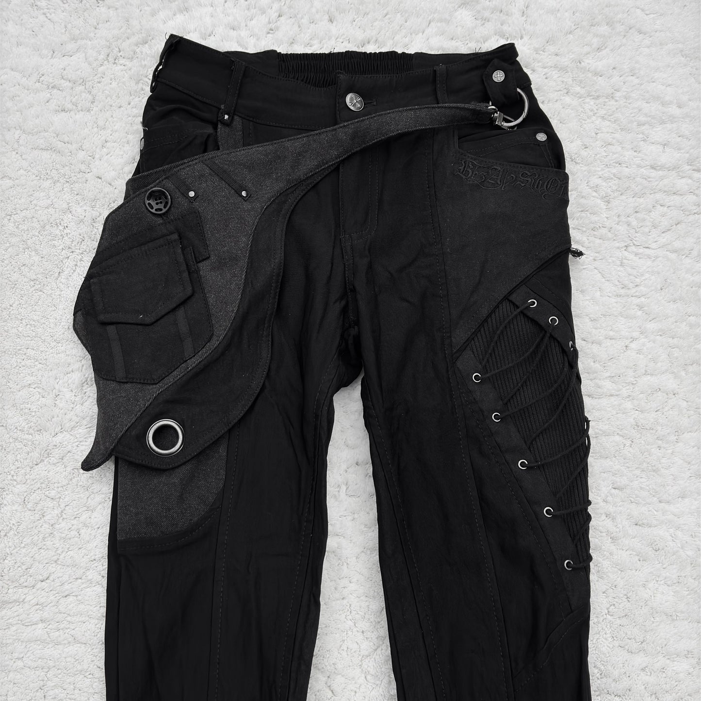 Ozz Croce Rave Holster Flared Lace-Up Pants