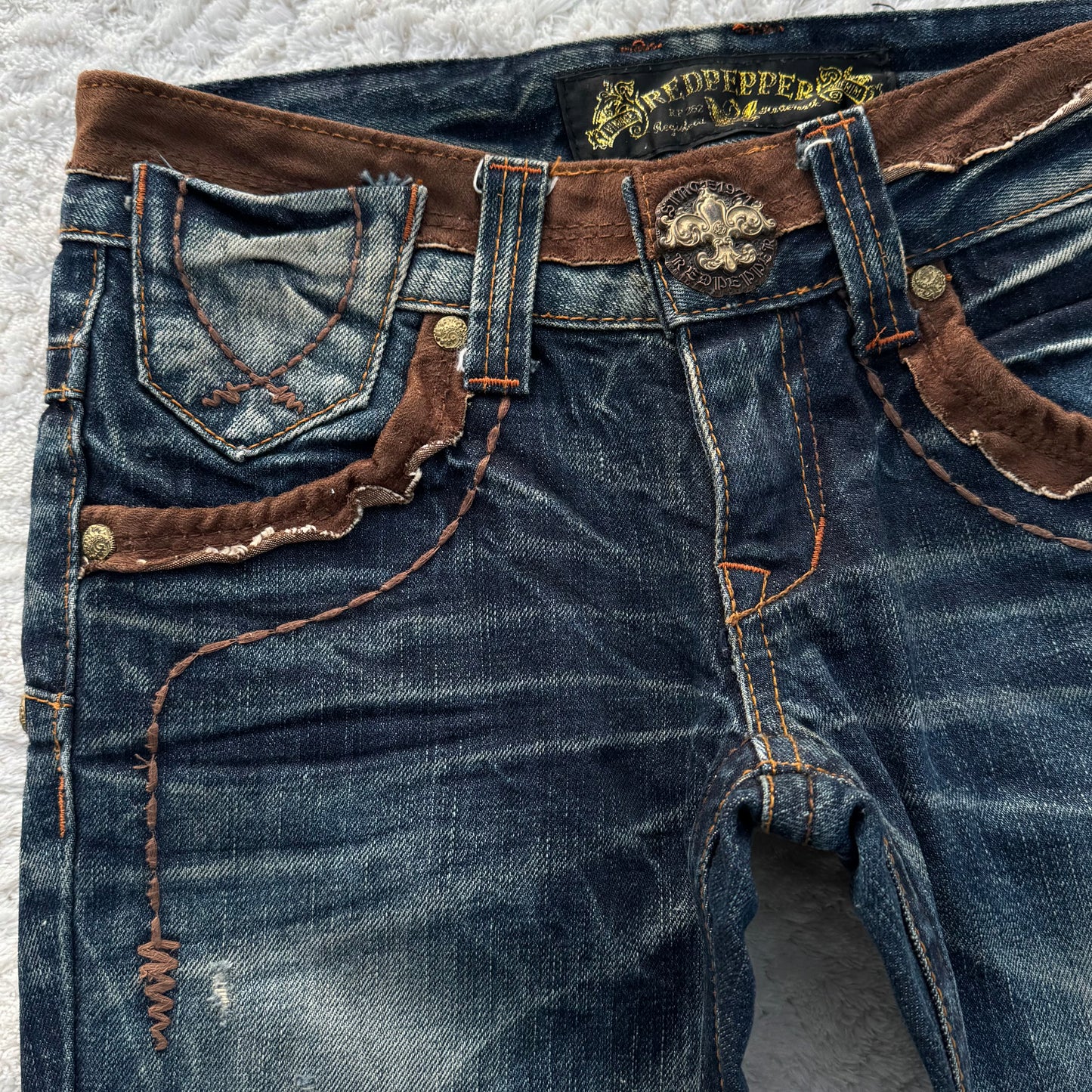 Red Pepper Cheetah Wings Flared Jeans