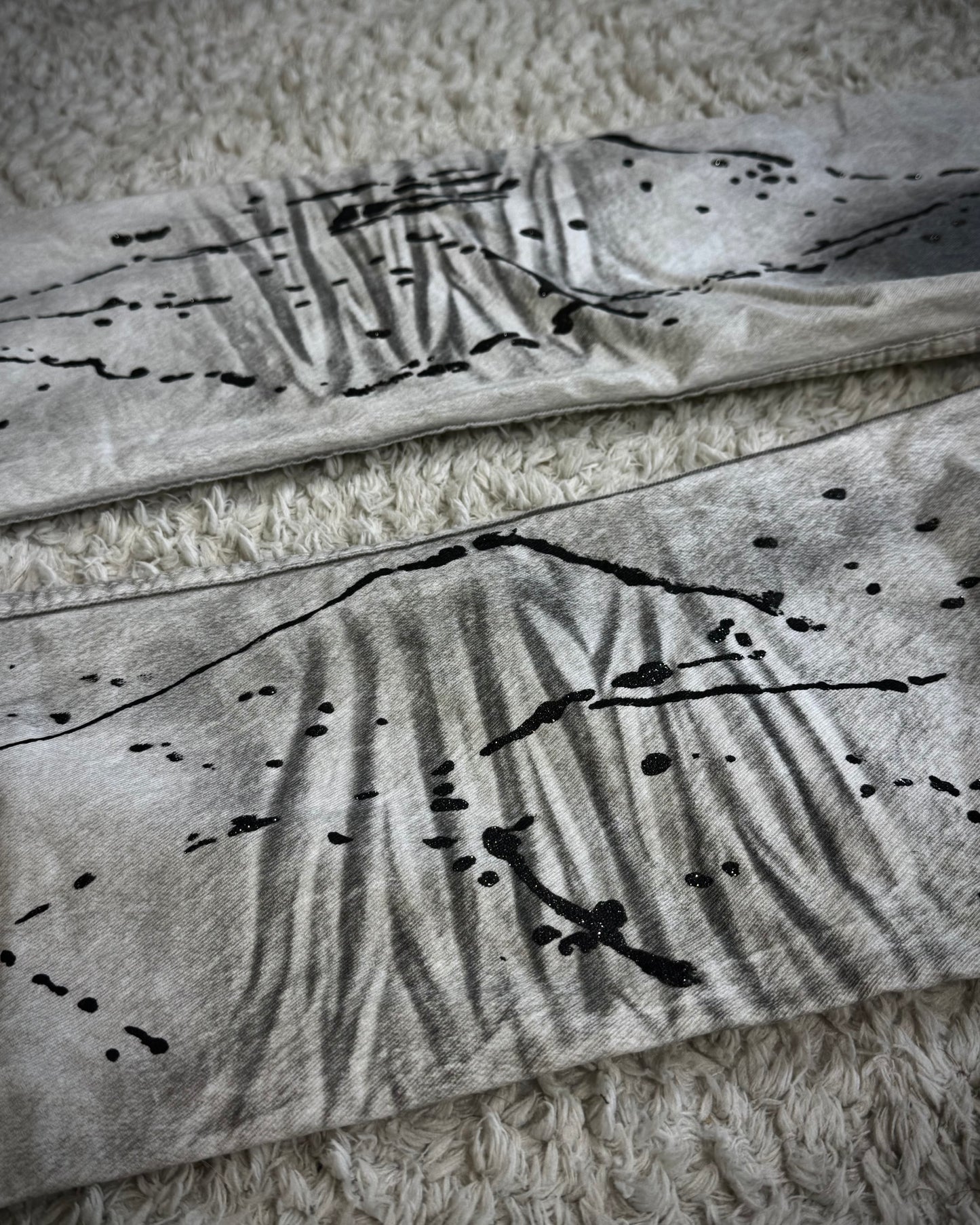 K.U.I Whisker Washed Luster Splatter Bootcut Jeans
