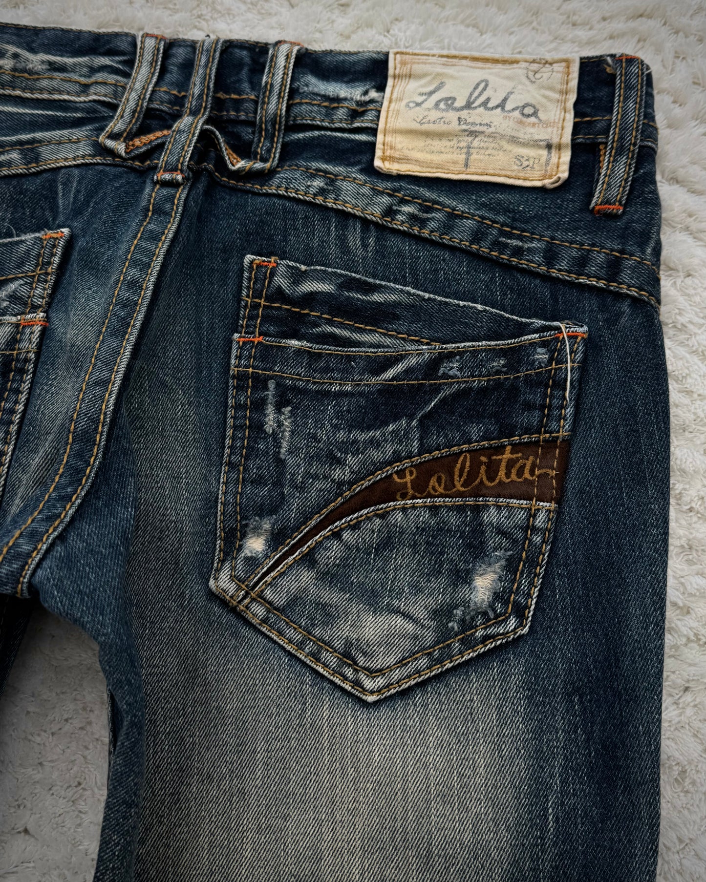 Lolita Vintage Mud Washed Flared Jeans