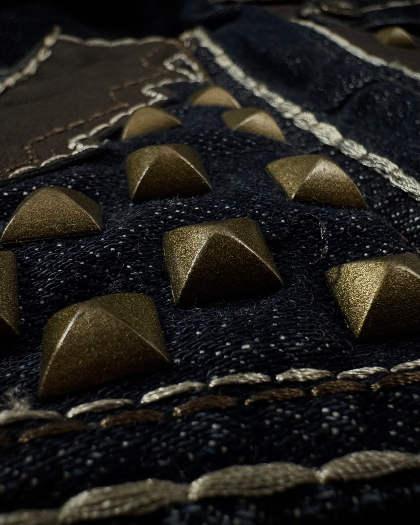 Rebel Spirit Studded Western Detailed Denim