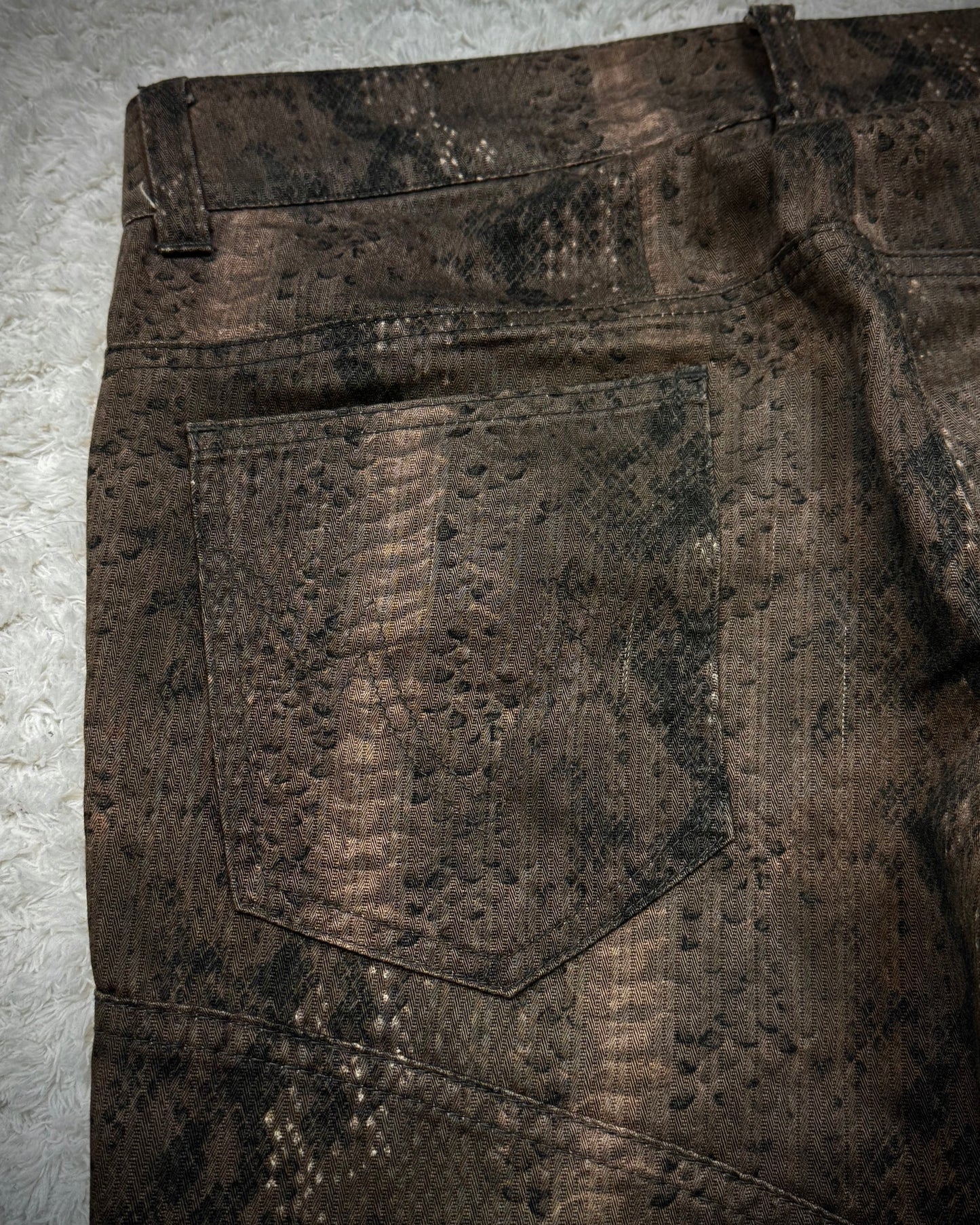 Tornado Mart Python Lace Up Flared Pants