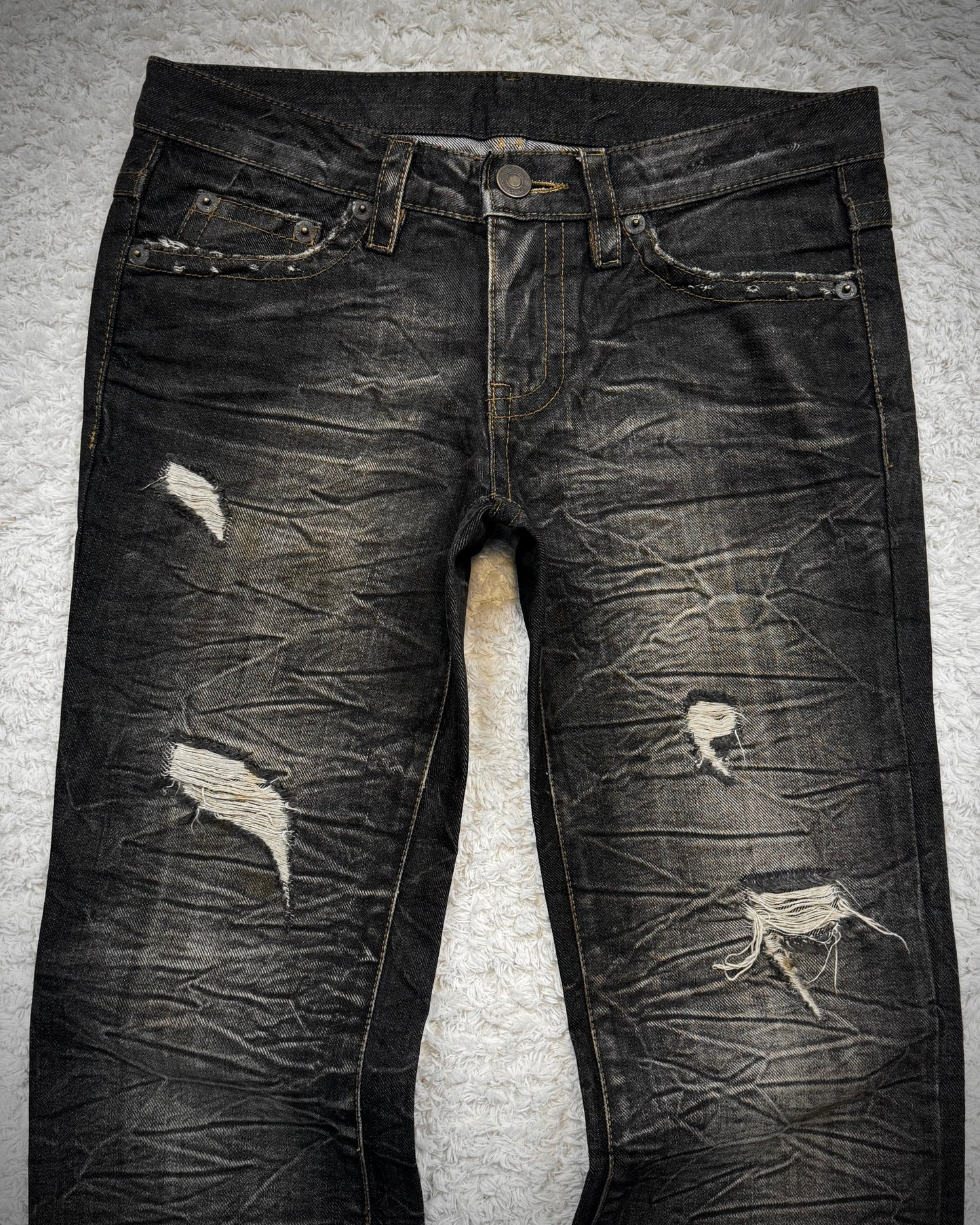 Agate Honeycomb Mud Washed Jeans