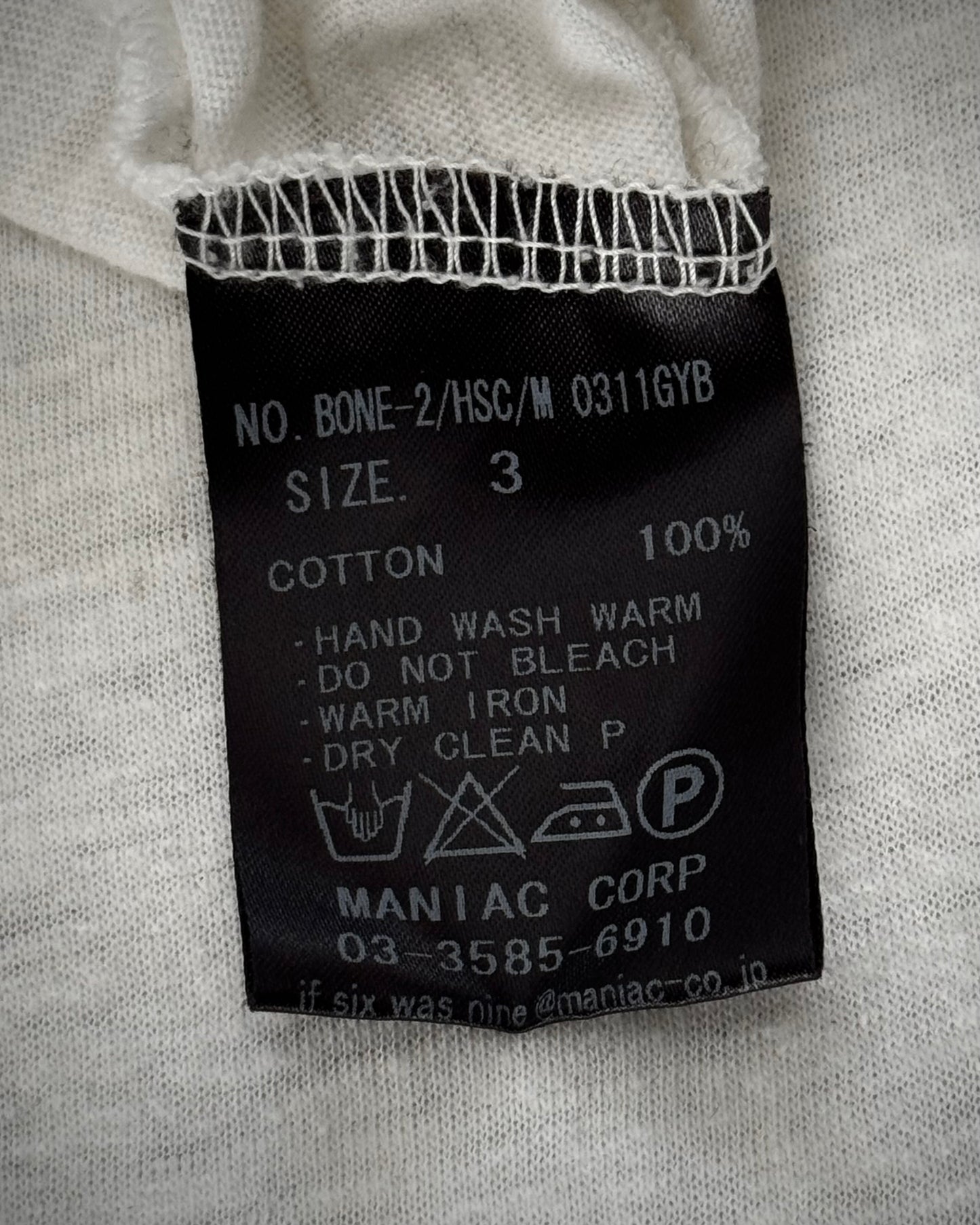 IfSixWasNine Asymmetrical „Bone“ T-Shirt