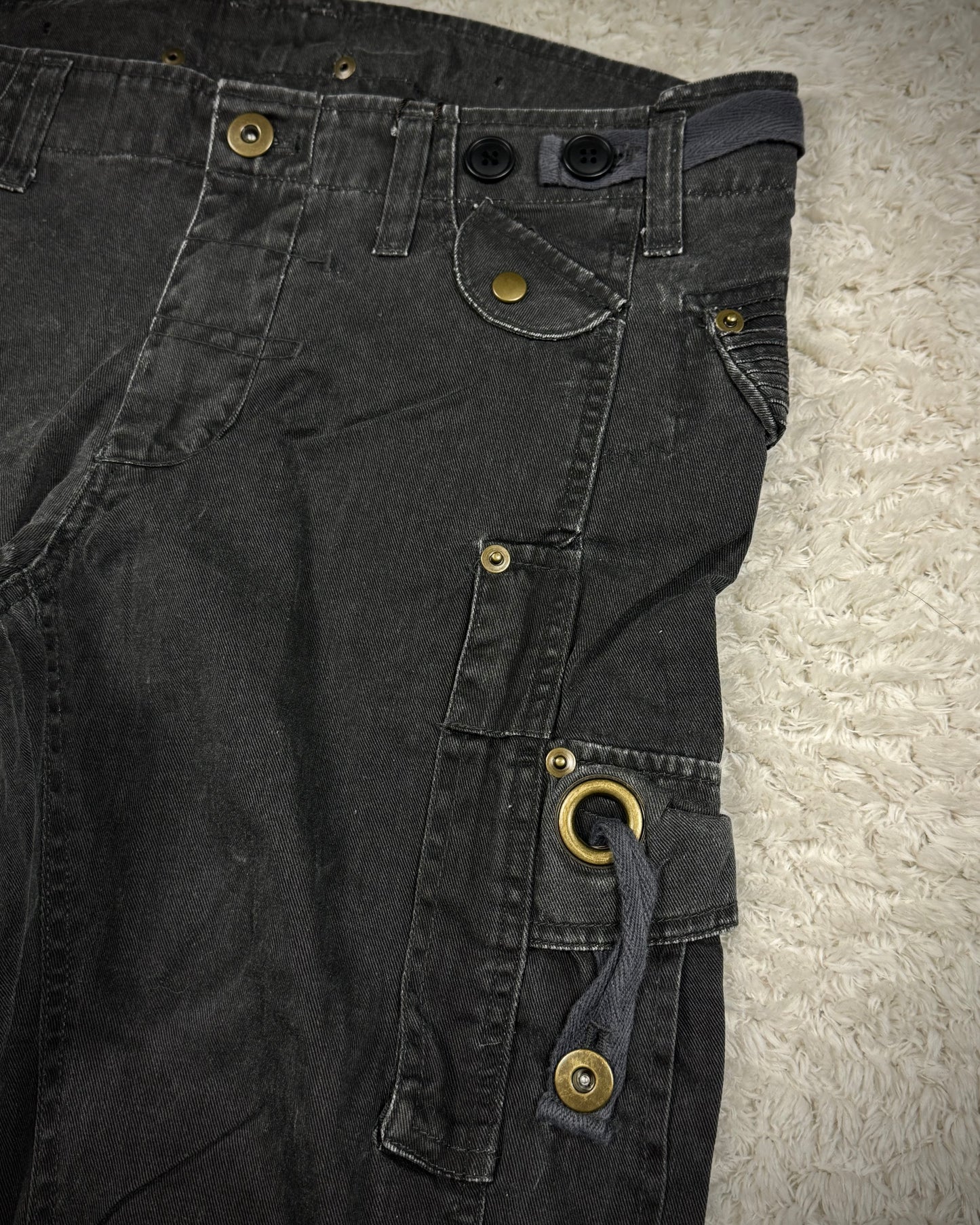 Daily News Strapped Bootcut Cargo Denim