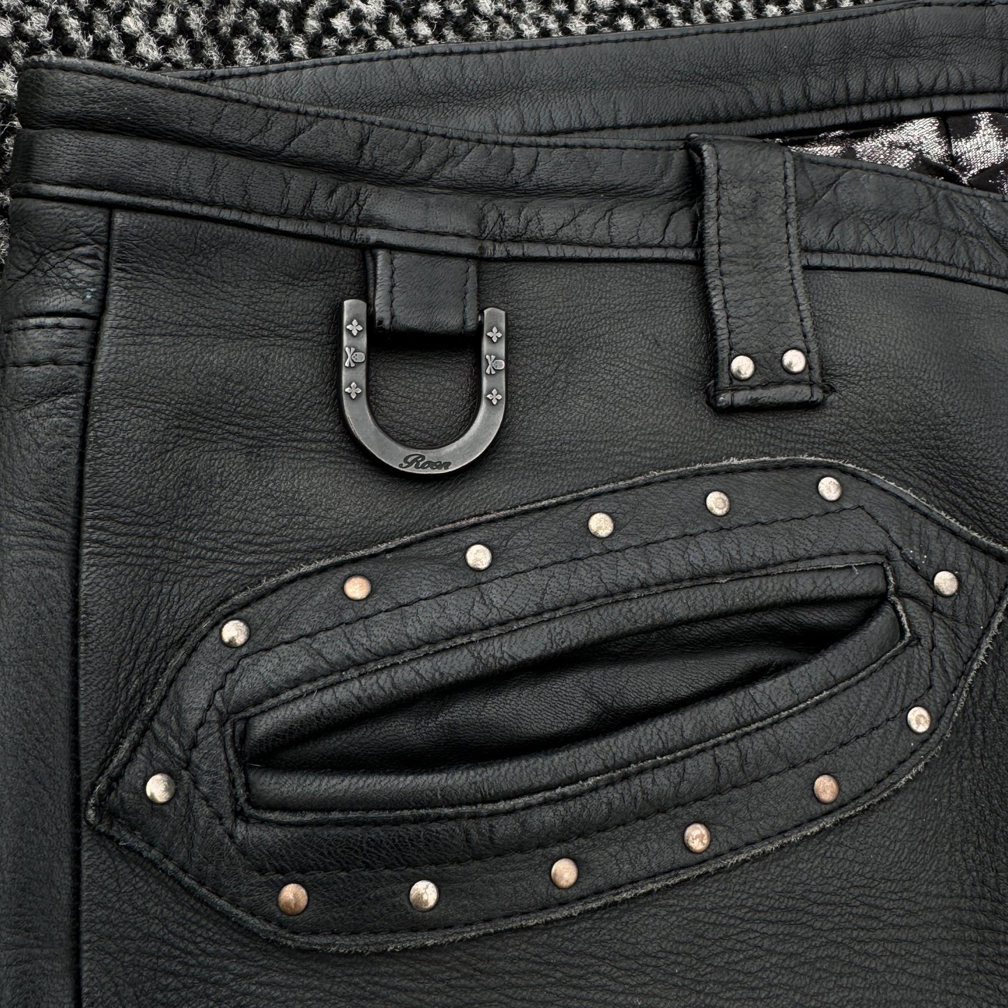 Roen Deerskin Lace-Up Leather Pants