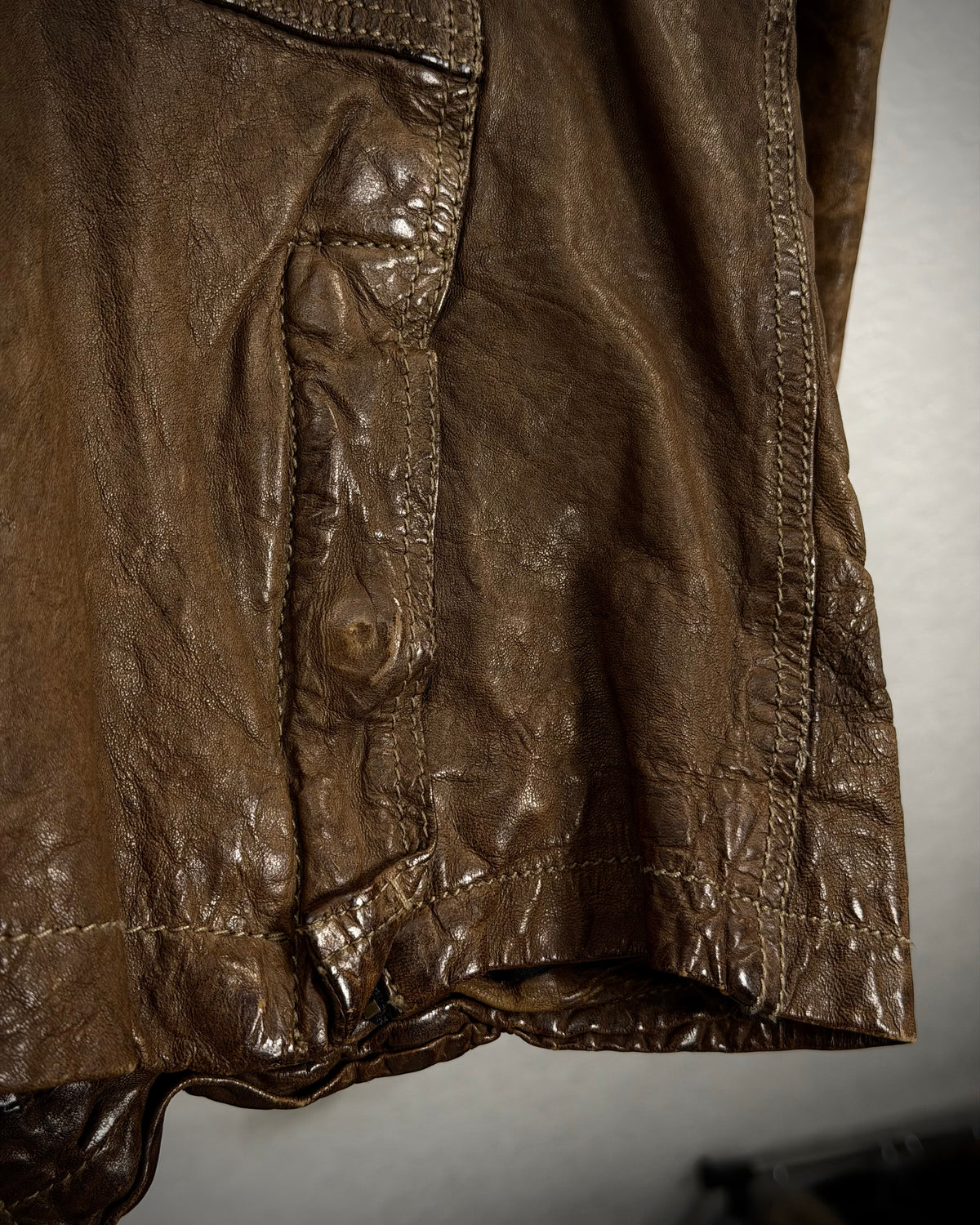 Cathy Jane Quilted Multi Pocket Leather Jacket