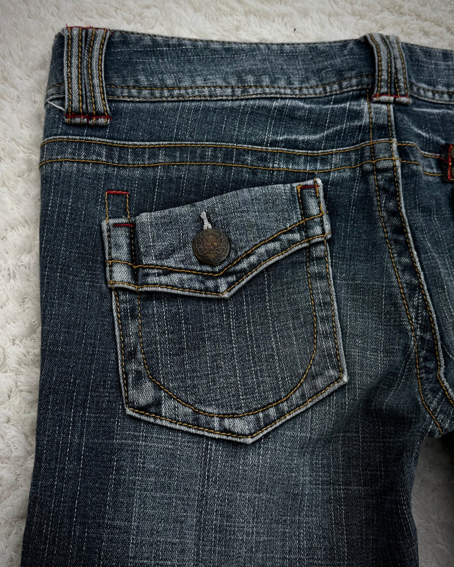 Japanese Brand Skull Design Flared Jeans