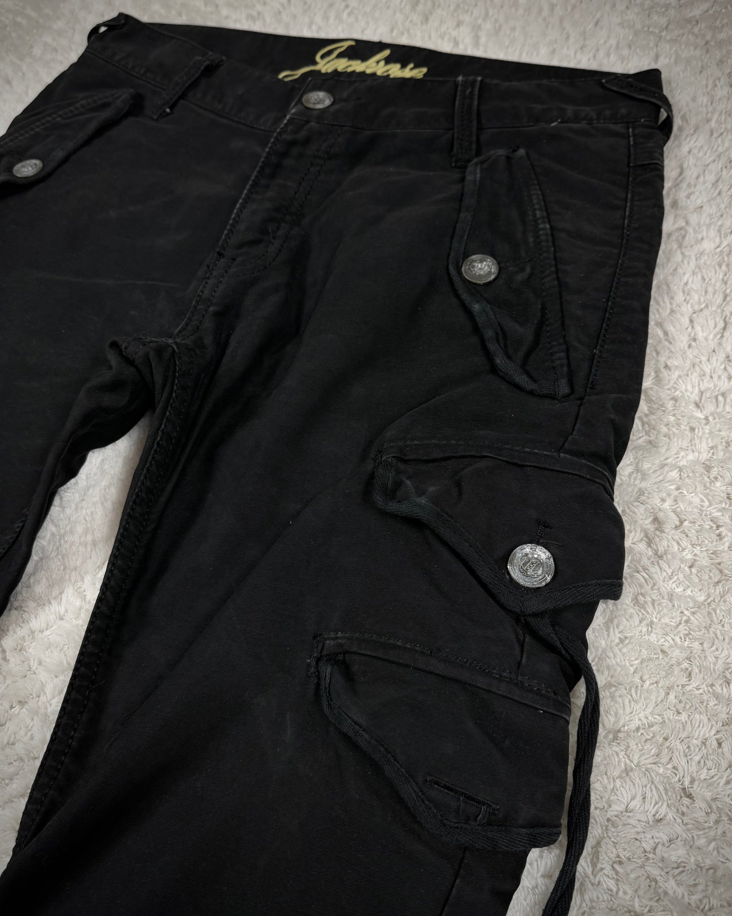 Jack Rose Zipper Flared Cargo Pants