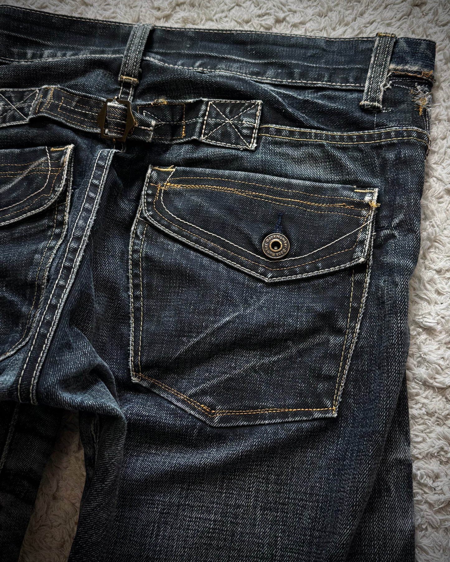 Back Number Whisker Washed Vintage Denim