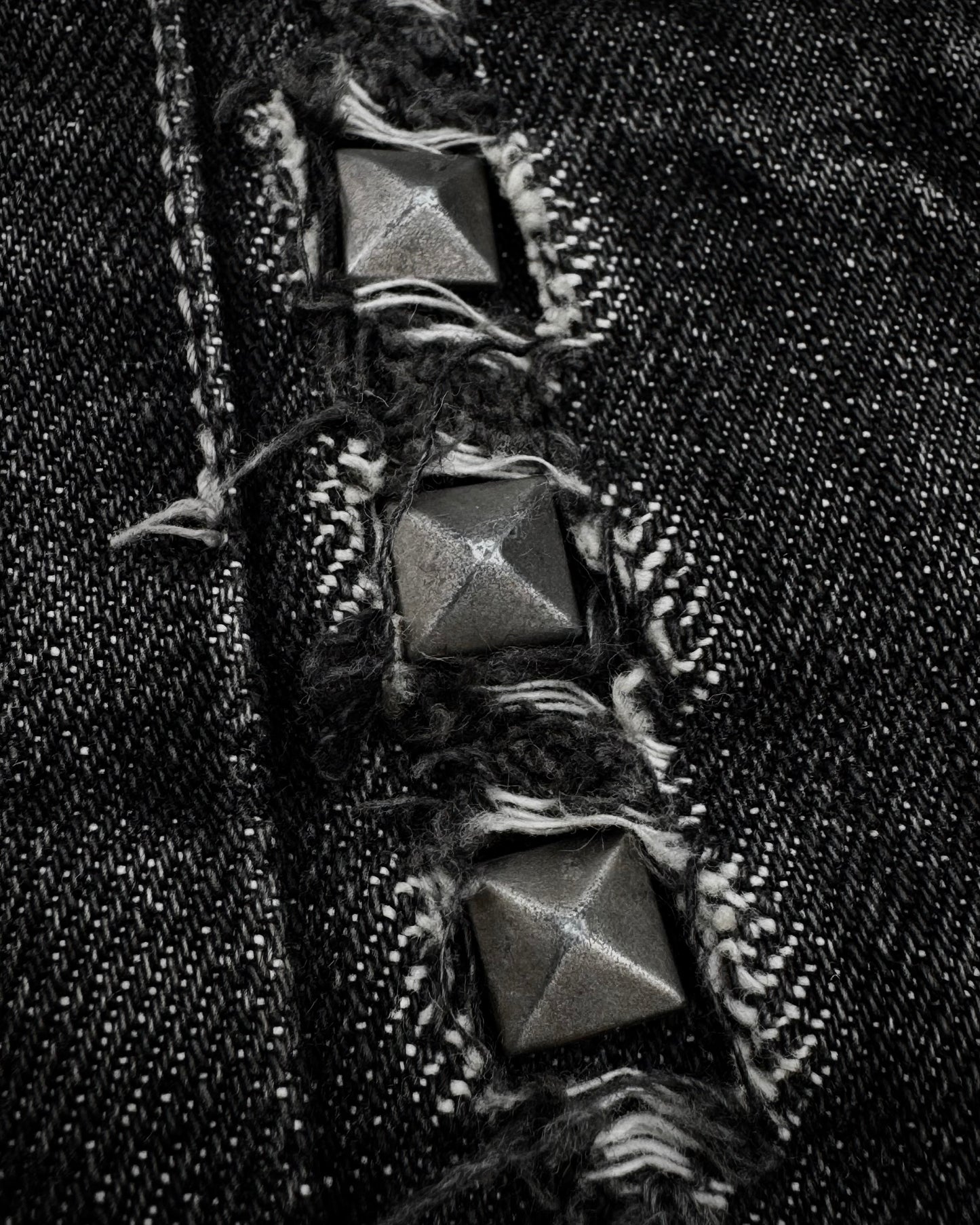 Semantic Design Studded Distressing Flared Jeans