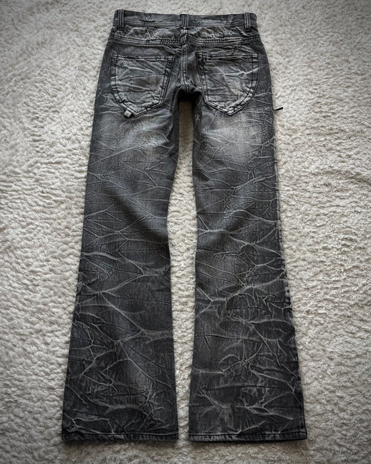 Blow By Blue Honeycomb Washed Bootcut Cargo Denim