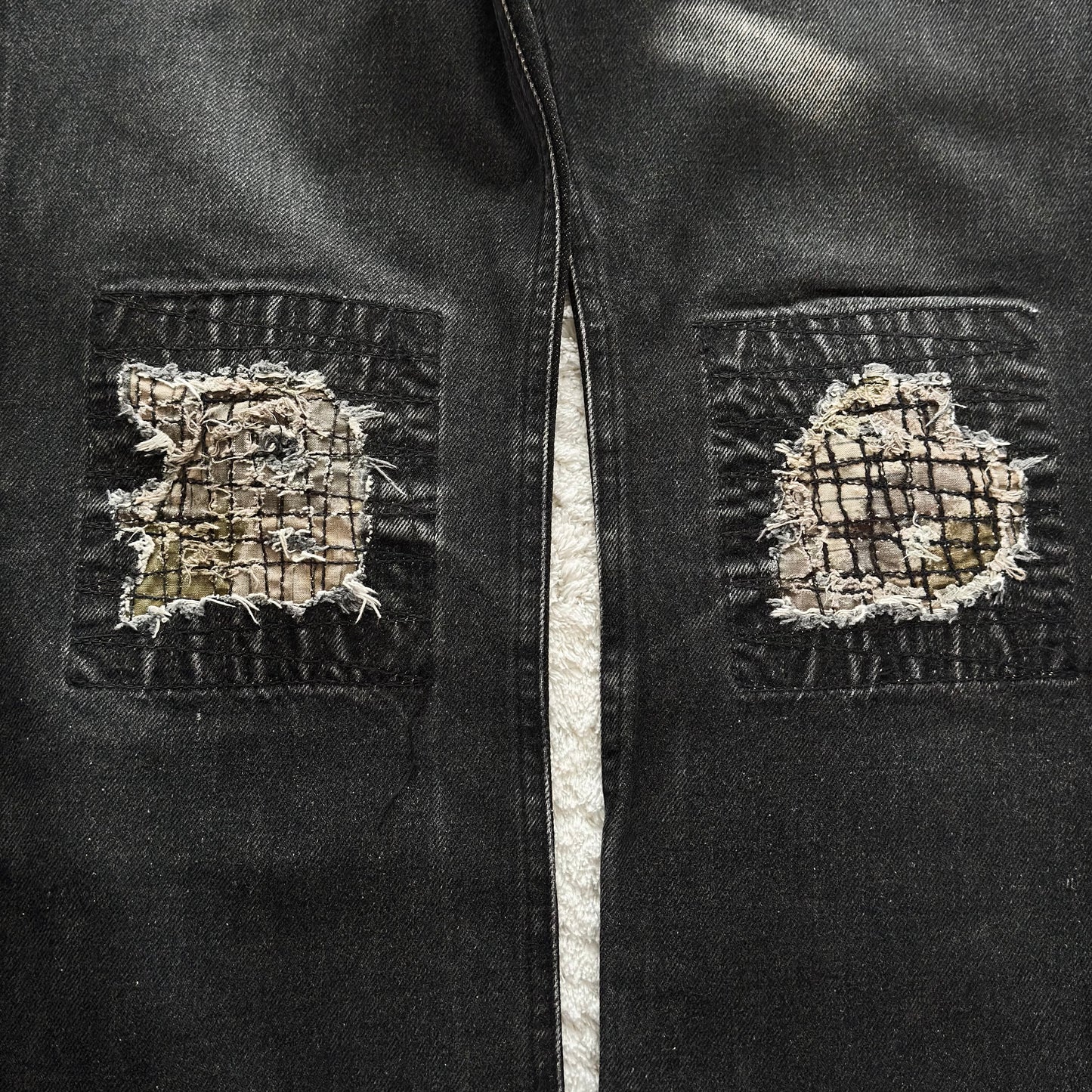 Yasuyuki Ishii Knee Repaired Flared Jeans