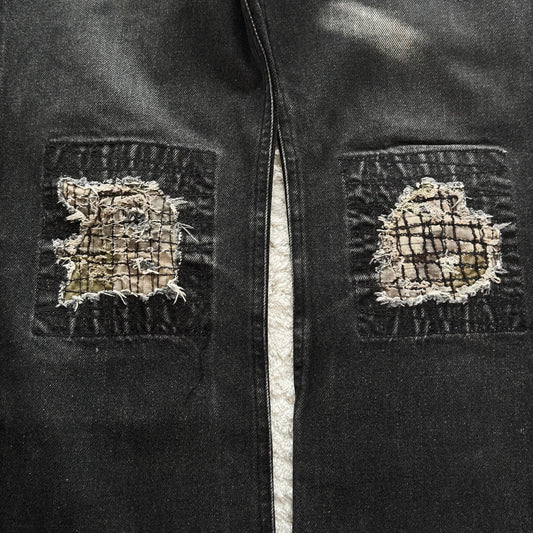 Yasuyuki Ishii Knee Repaired Flared Jeans