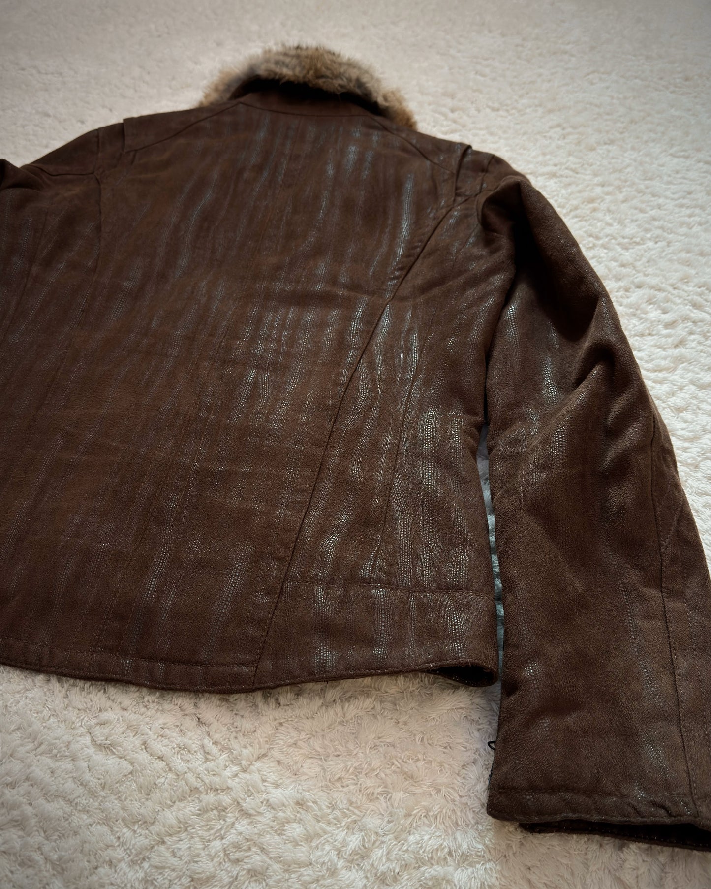 Schlüssel Stingray Pattern Fur Collar Jacket