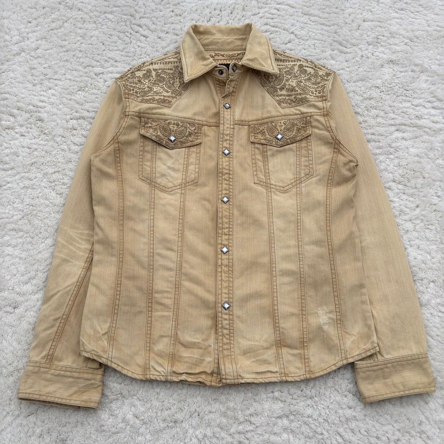 In The Attic Sandy Paisley Button Up Shirt
