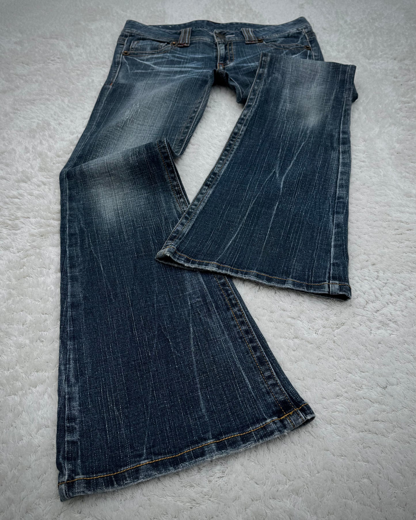 Japanese Brand Skull Design Flared Jeans