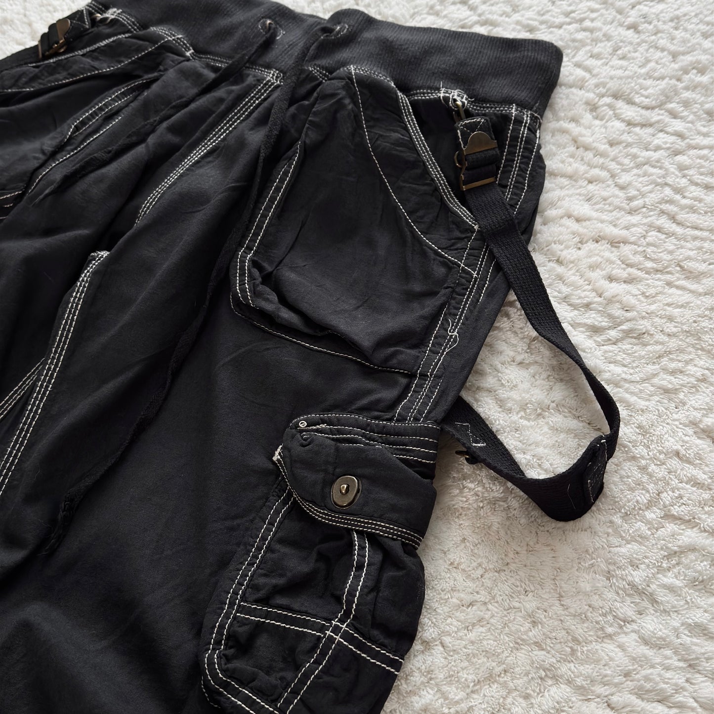 G.O.A Gas Mask Suspender Flared Suspender Cargo Pants